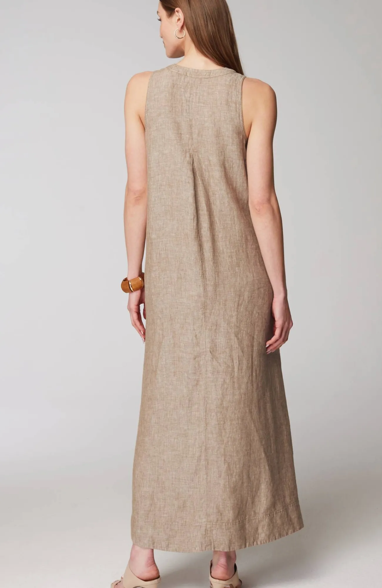 J.Jill Pleated Linen Maxi Dress Fashion