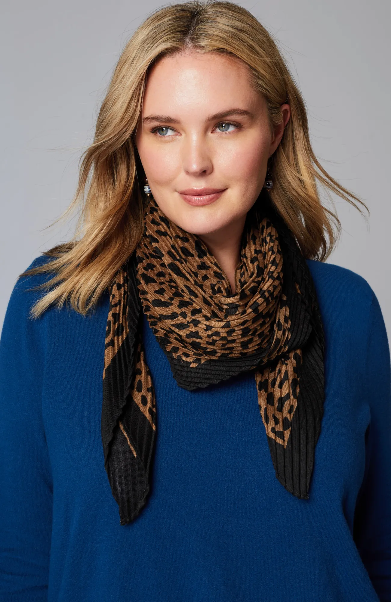 J.Jill Pleated Square Scarf New