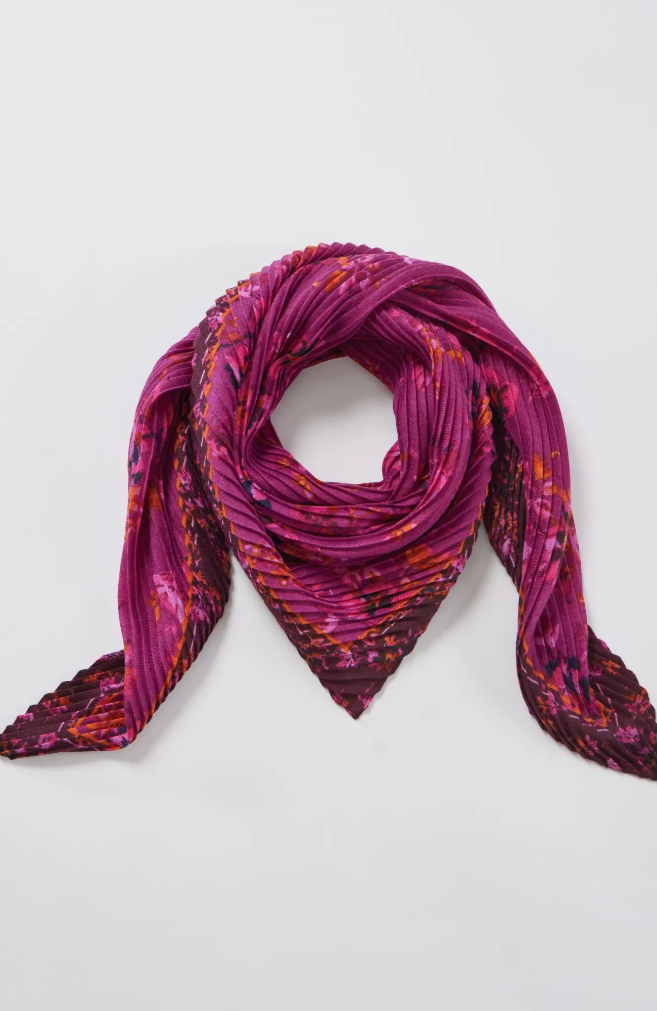 J.Jill Pleated Square Scarf Light Acorn Squash Multi Cheap