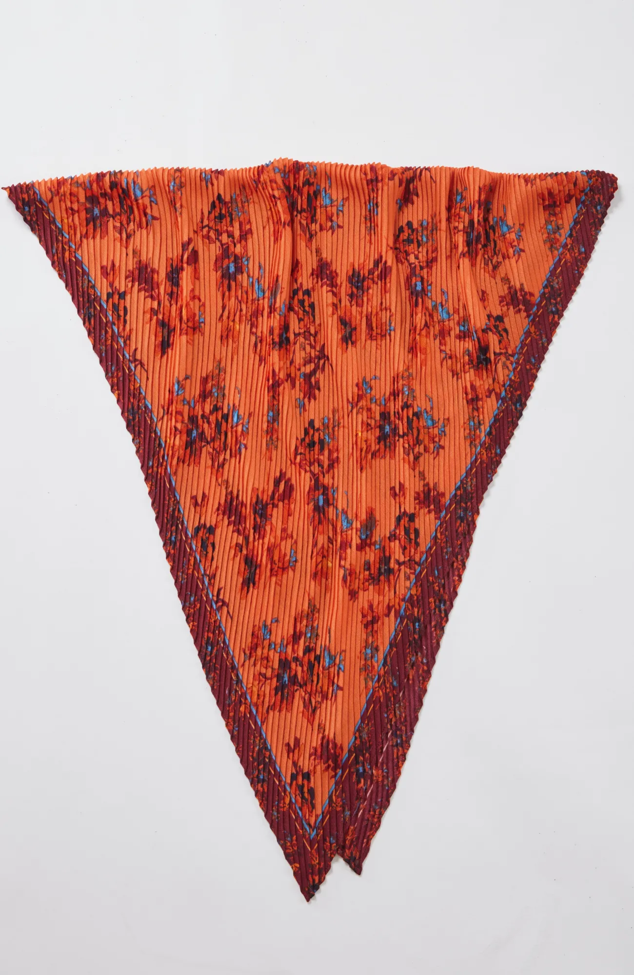 J.Jill Pleated Square Scarf Light Acorn Squash Multi Cheap