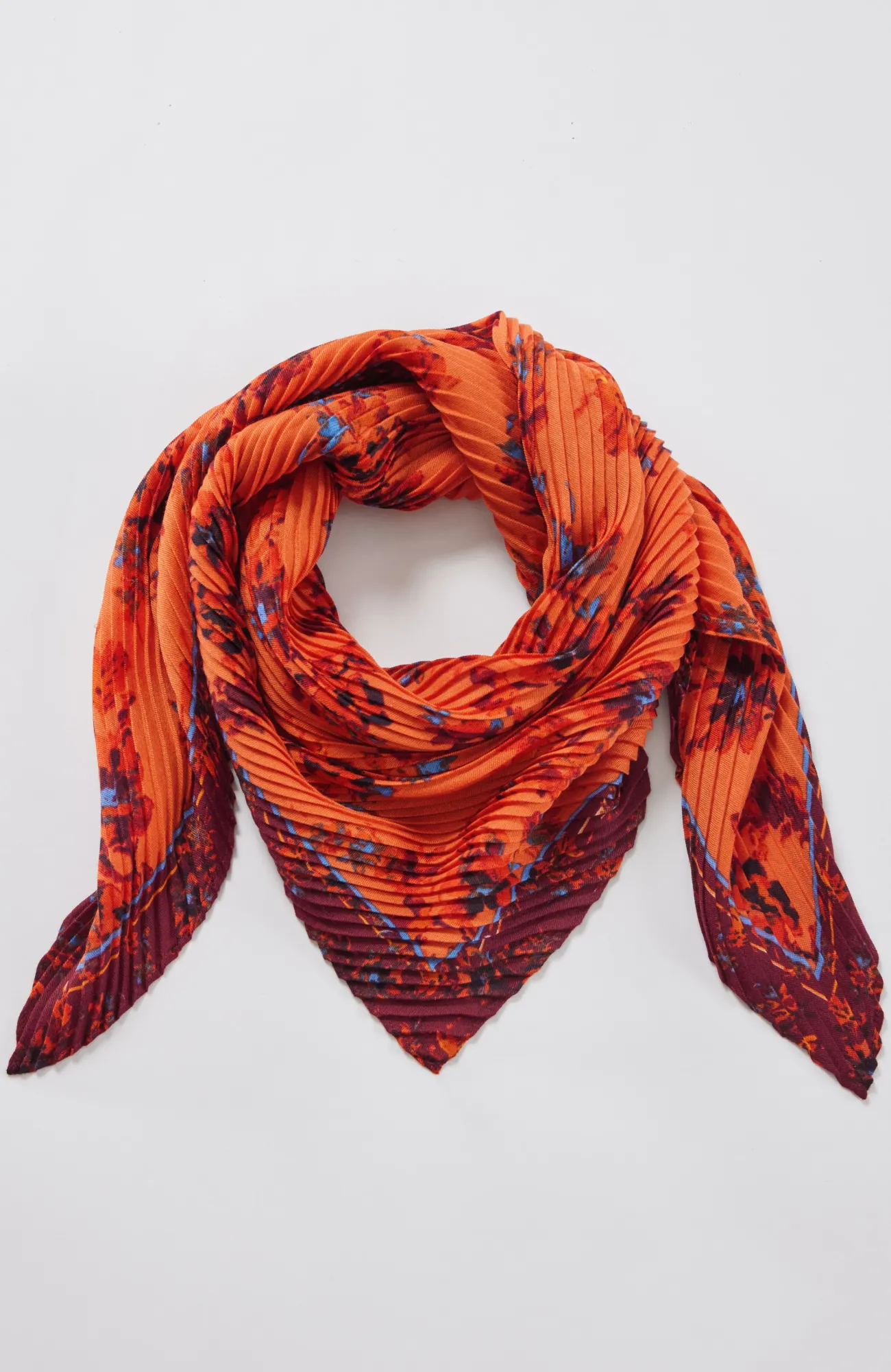 J.Jill Pleated Square Scarf Light Acorn Squash Multi Cheap