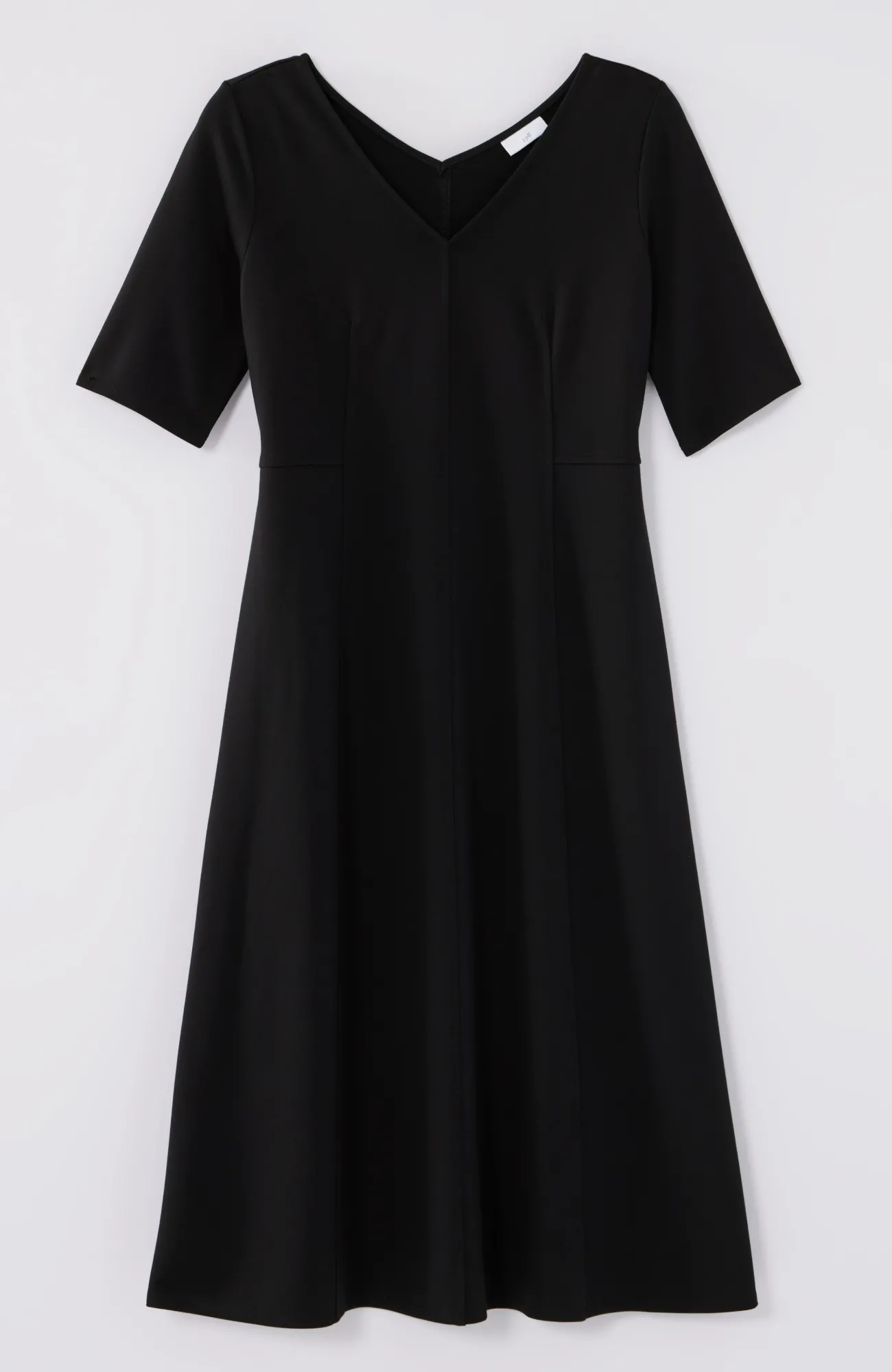 J.Jill Ponte Double-V-Neck Seamed Dress Black Outlet