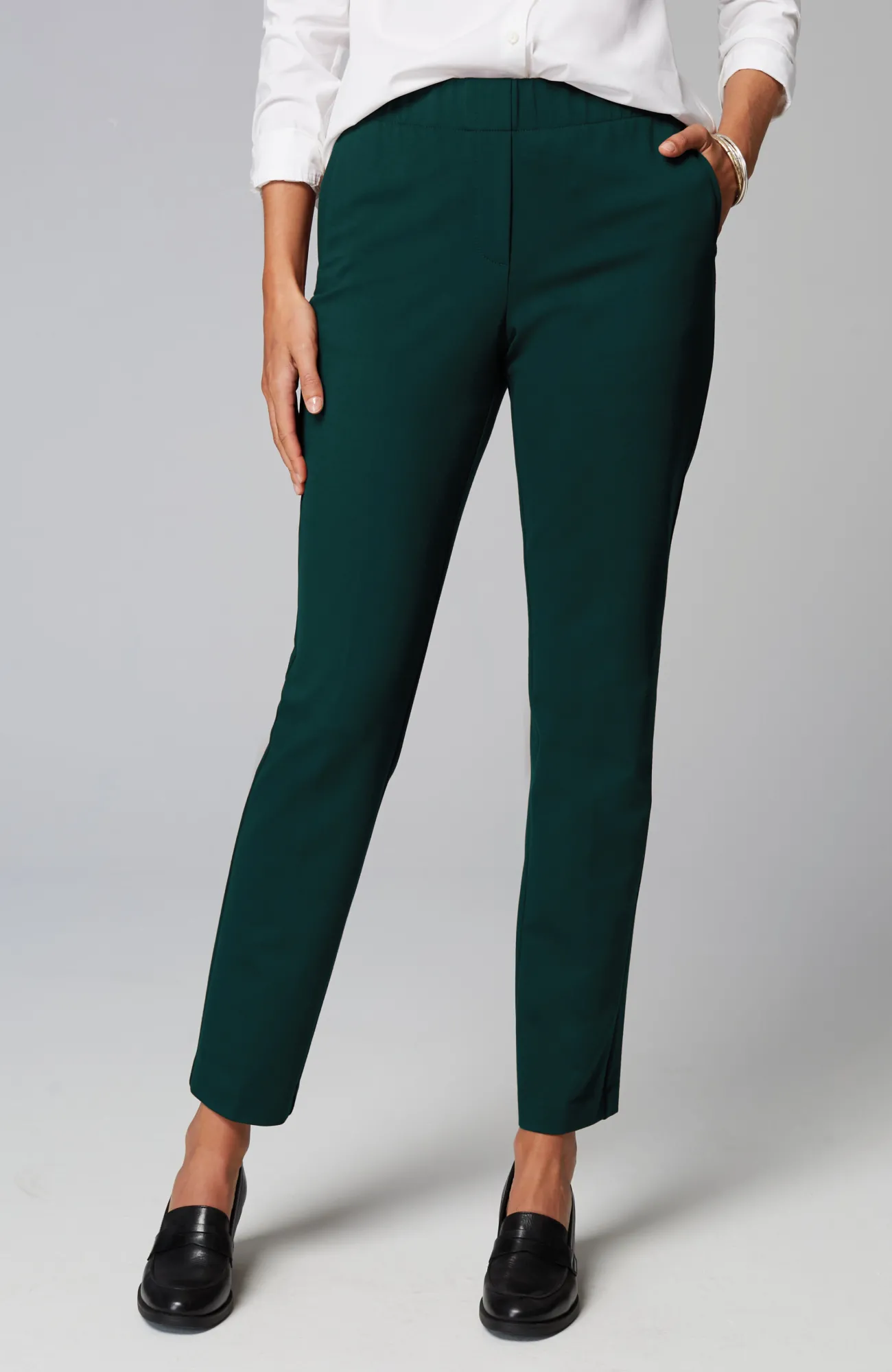J.Jill Ponte Welt-Pockets Slim-Leg Pants Online