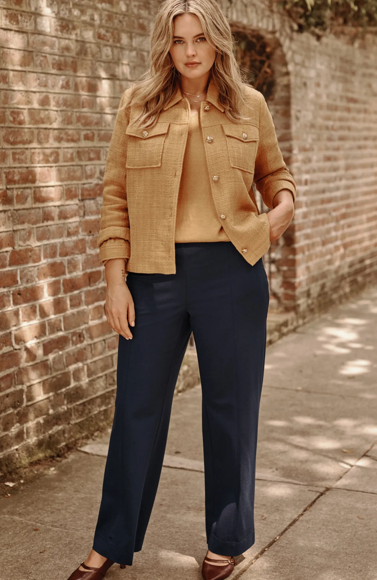 J.Jill Ponte Wide-Leg Pants New