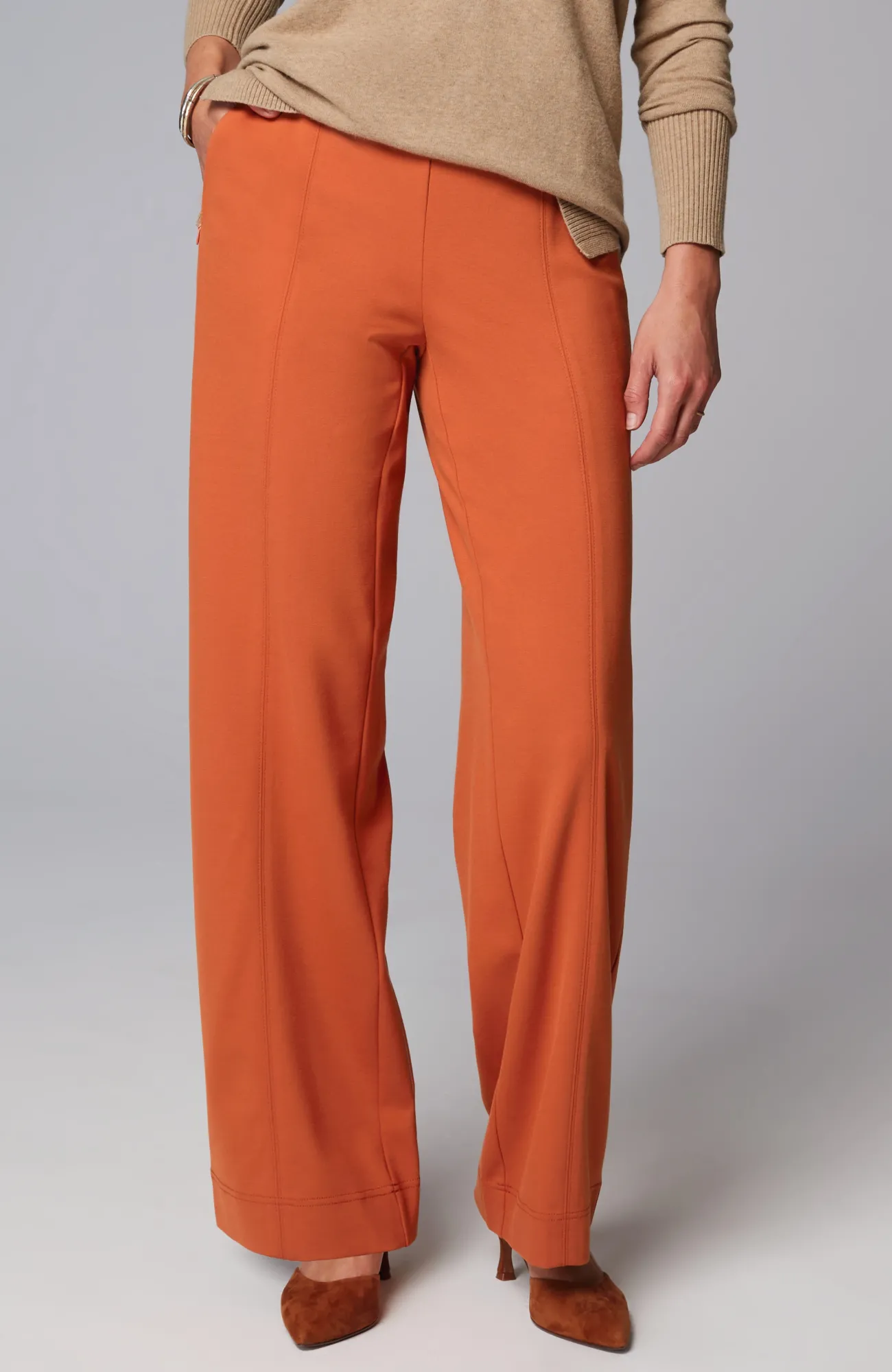 J.Jill Ponte Wide-Leg Pants New