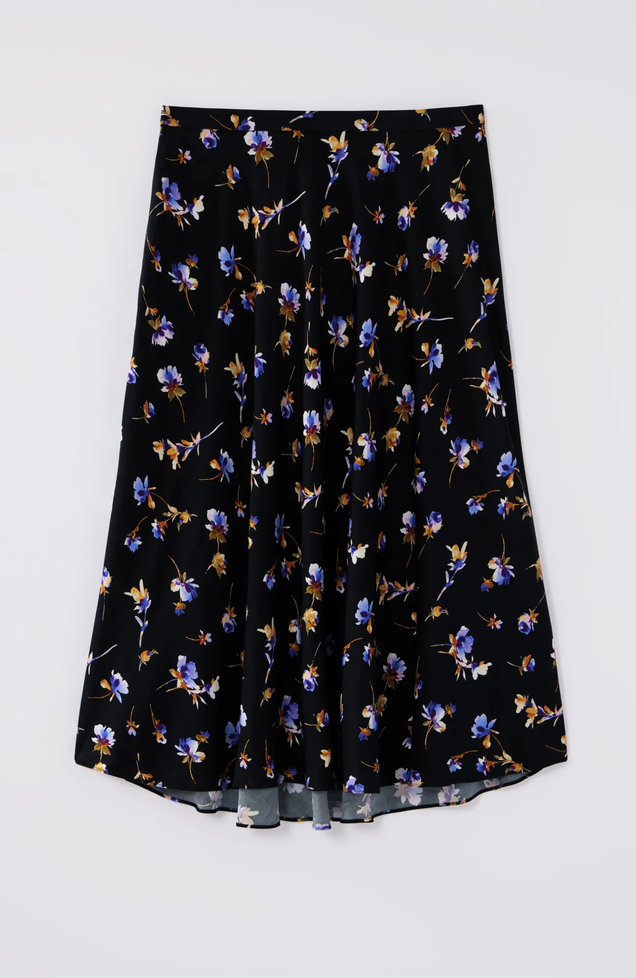 J.Jill Printed A-Line Midi Skirt Black Sequin Jacobean Cheap
