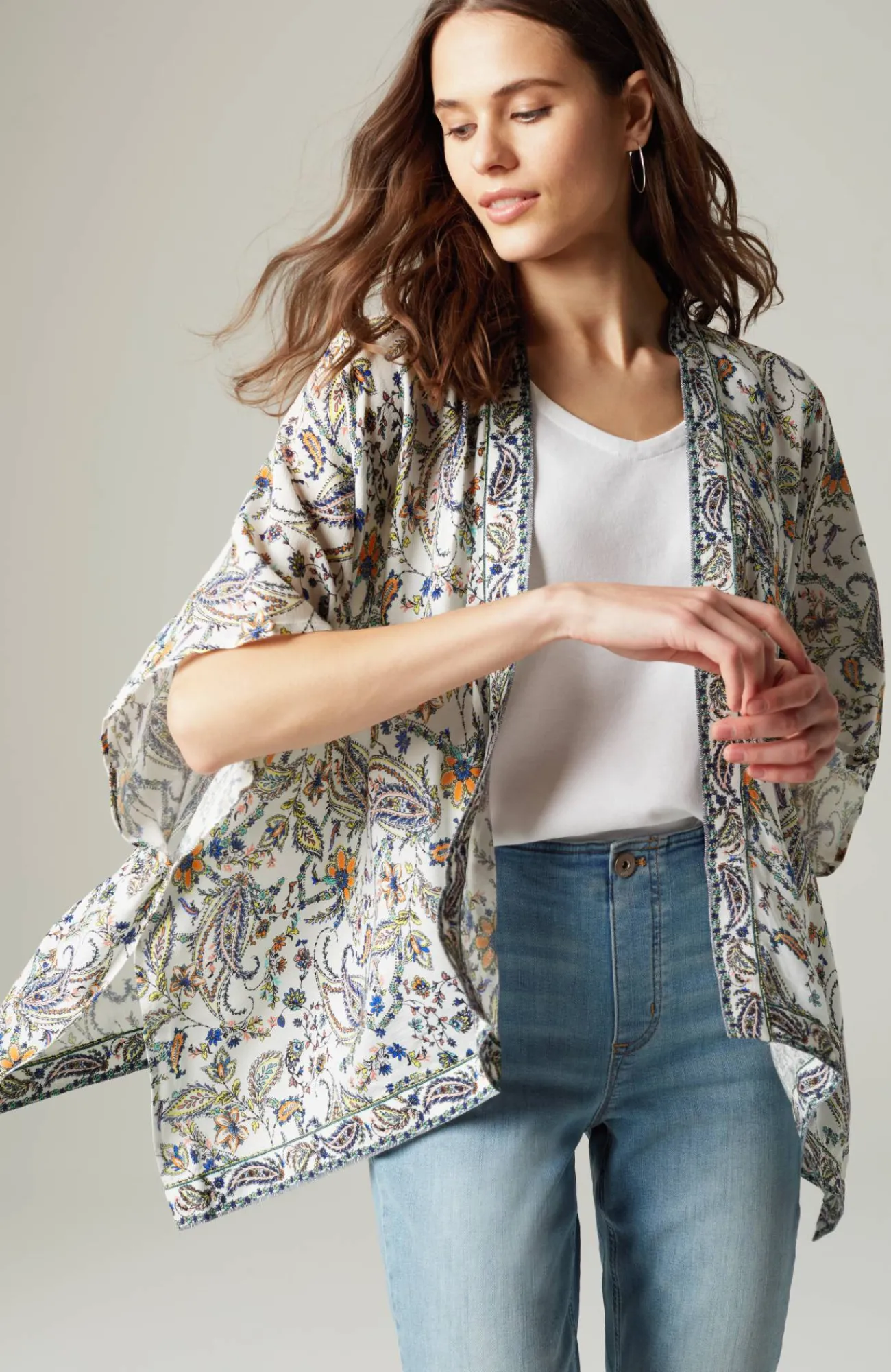 J.Jill Printed Textured Ruana Online