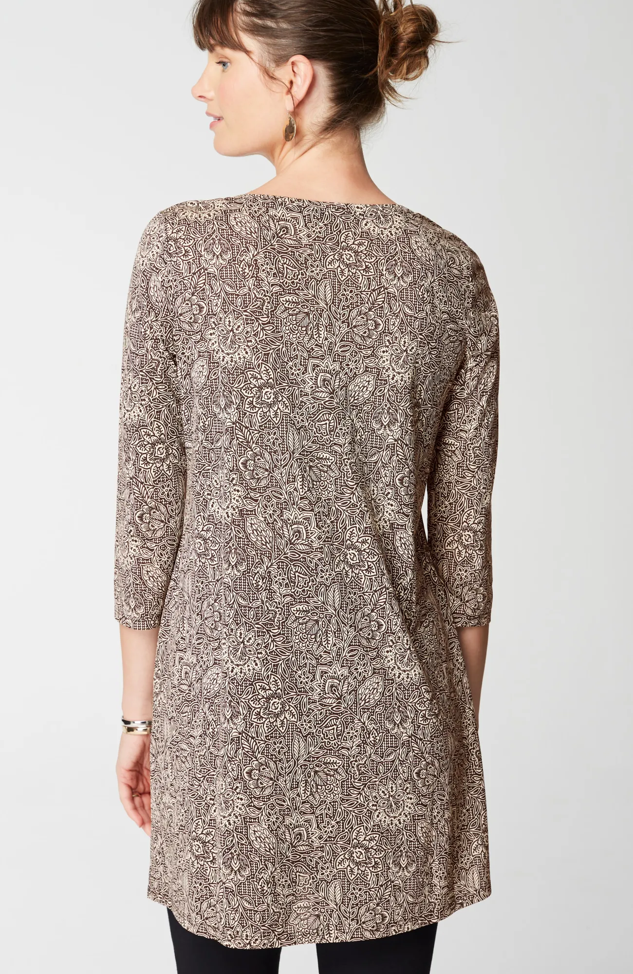 J.Jill Pure Jill Ballet-Sleeve Tunic Black Clearance