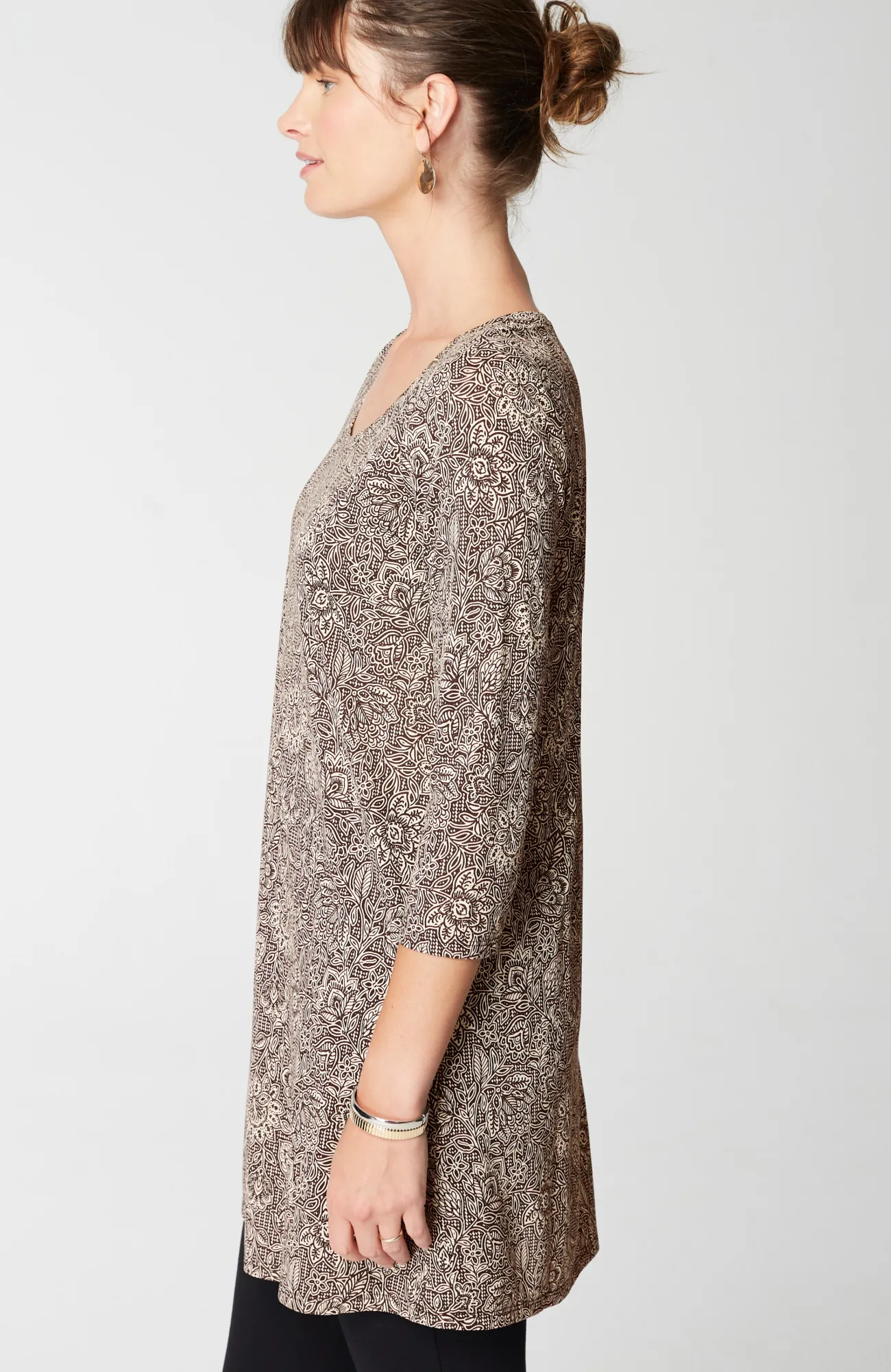 J.Jill Pure Jill Ballet-Sleeve Tunic Black Clearance
