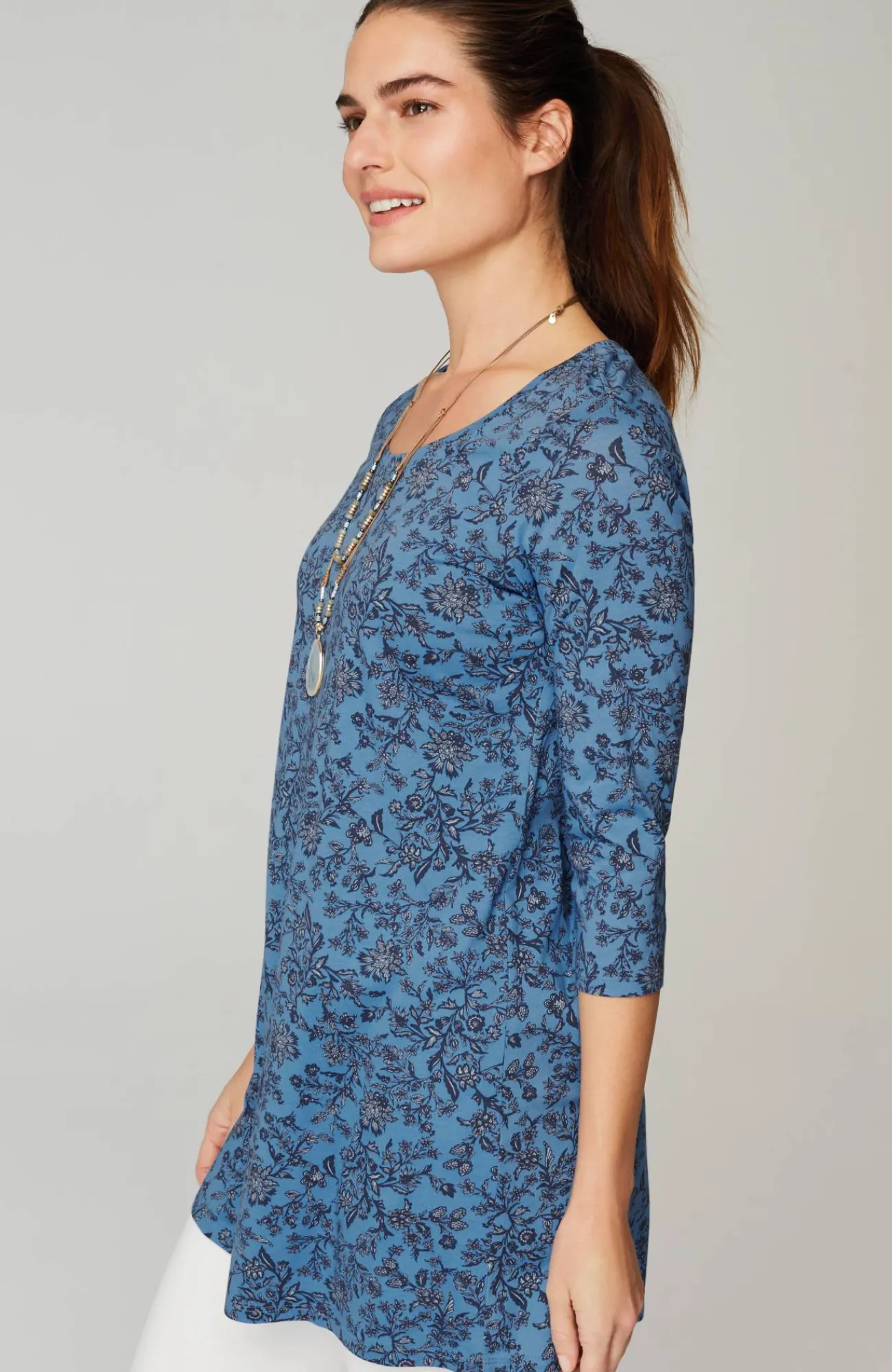 J.Jill Pure Jill Ballet-Sleeve Tunic Black Clearance