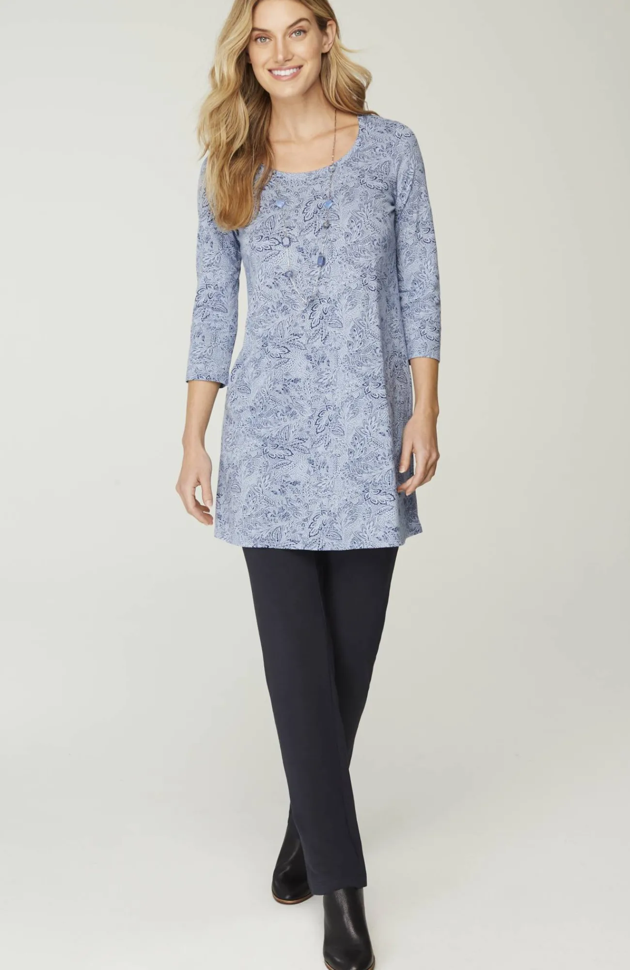 J.Jill Pure Jill Ballet-Sleeve Tunic Black Clearance
