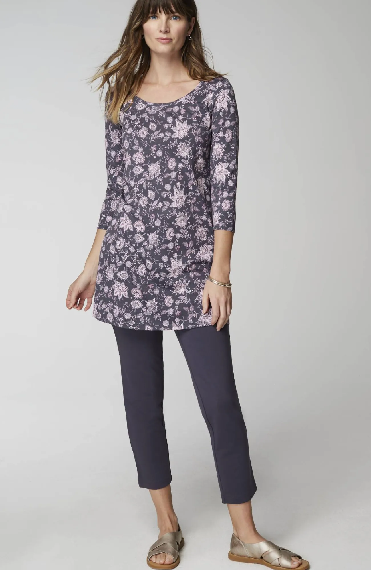 J.Jill Pure Jill Ballet-Sleeve Tunic Black Clearance