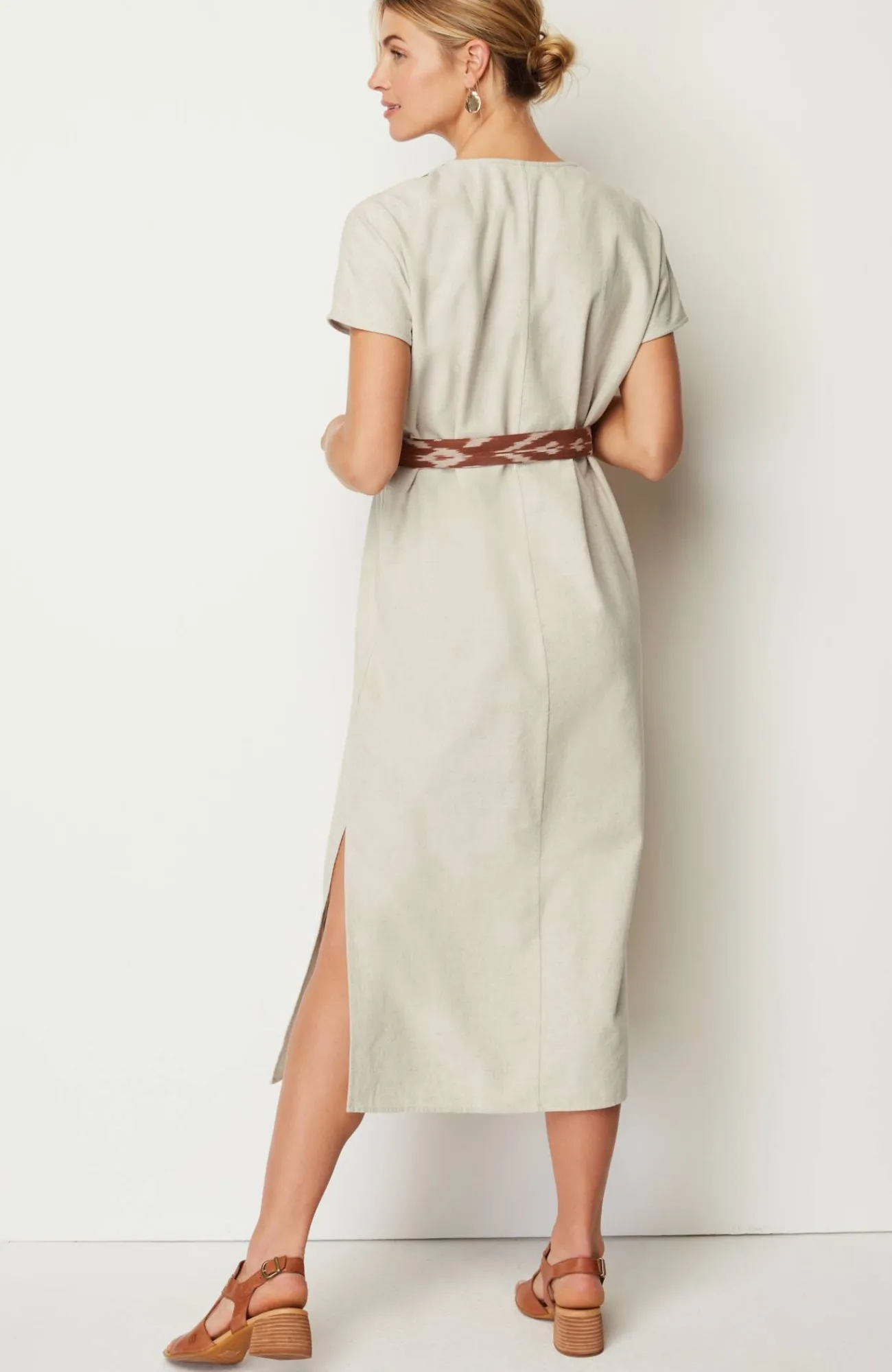 J.Jill Pure Jill Belted Ikat Dress Dark Cinnamon Multi/barley Online