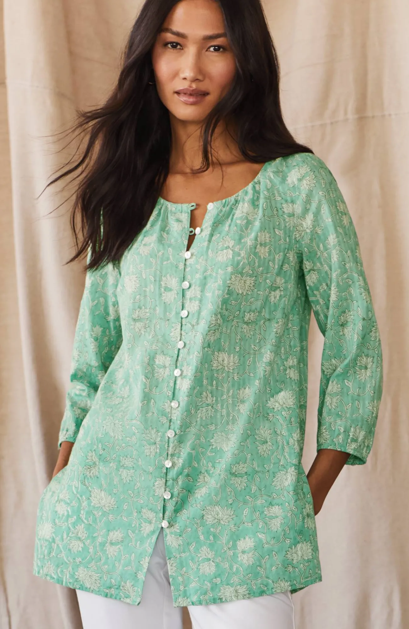 J.Jill Pure Jill Button-Front Tunic Shop