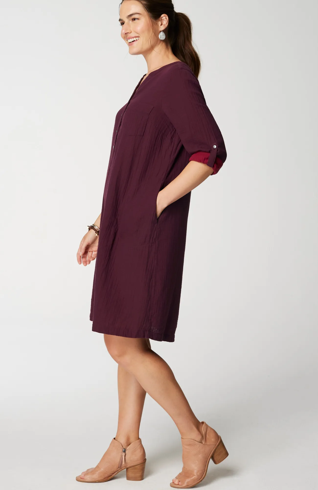 J.Jill Pure Jill Color-Block Double-Cloth Dress Outlet