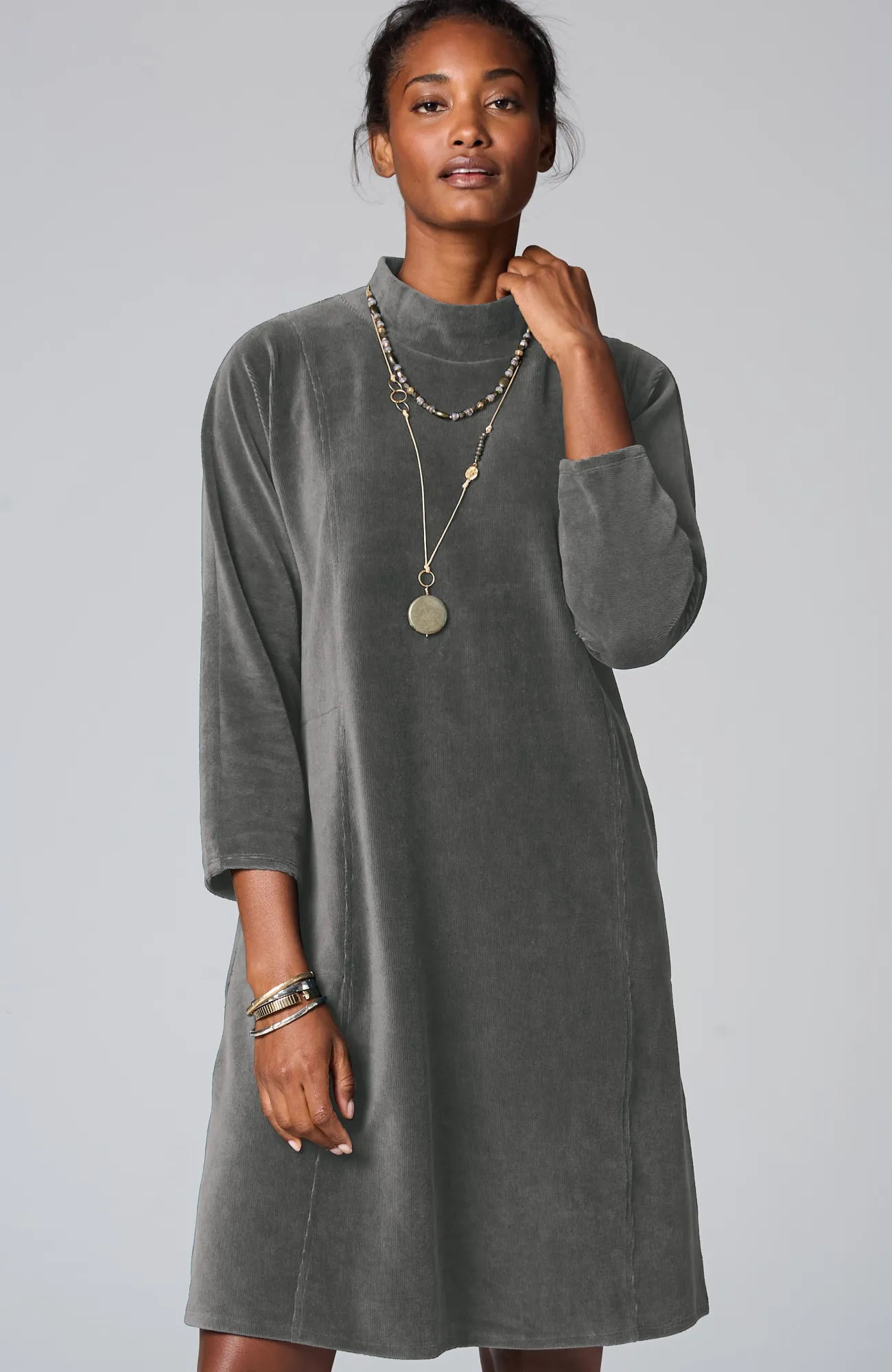 J.Jill Pure Jill Corded-Velour Dress New