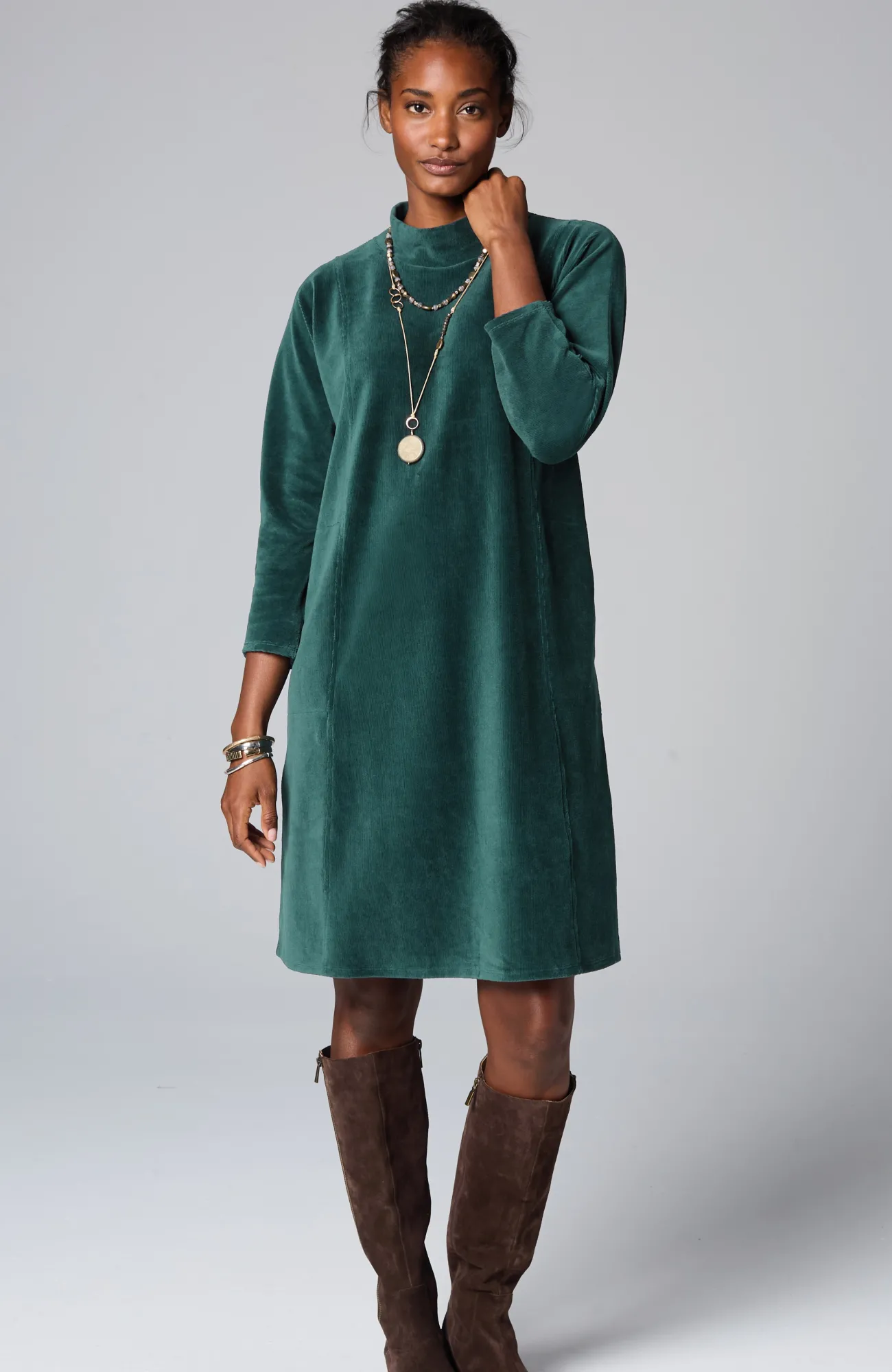 J.Jill Pure Jill Corded-Velour Dress New