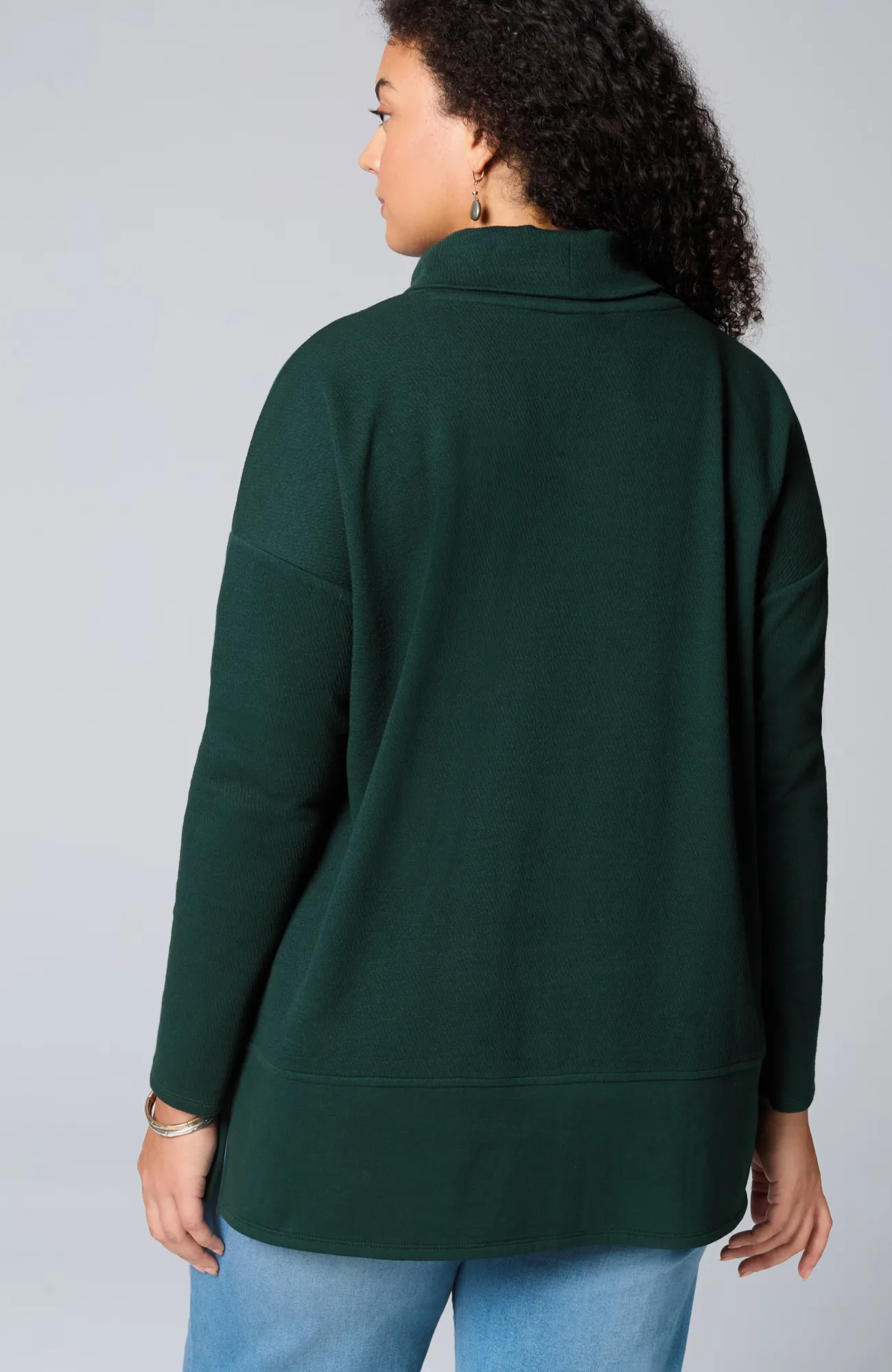 J.Jill Pure Jill Diagonal Knit Mock-Neck Tunic Fashion
