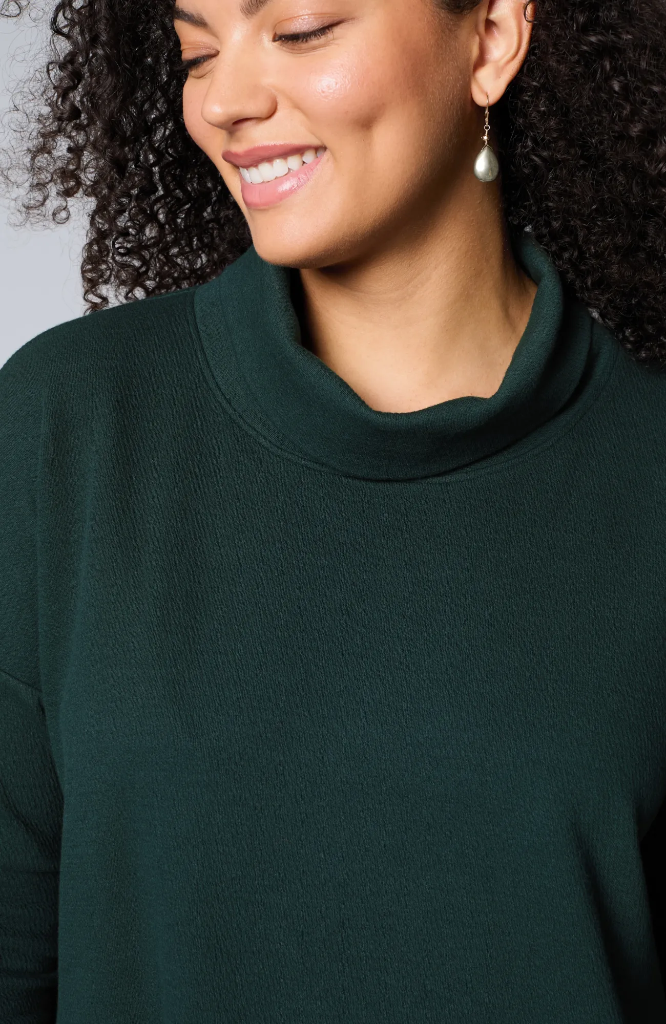 J.Jill Pure Jill Diagonal Knit Mock-Neck Tunic Fashion