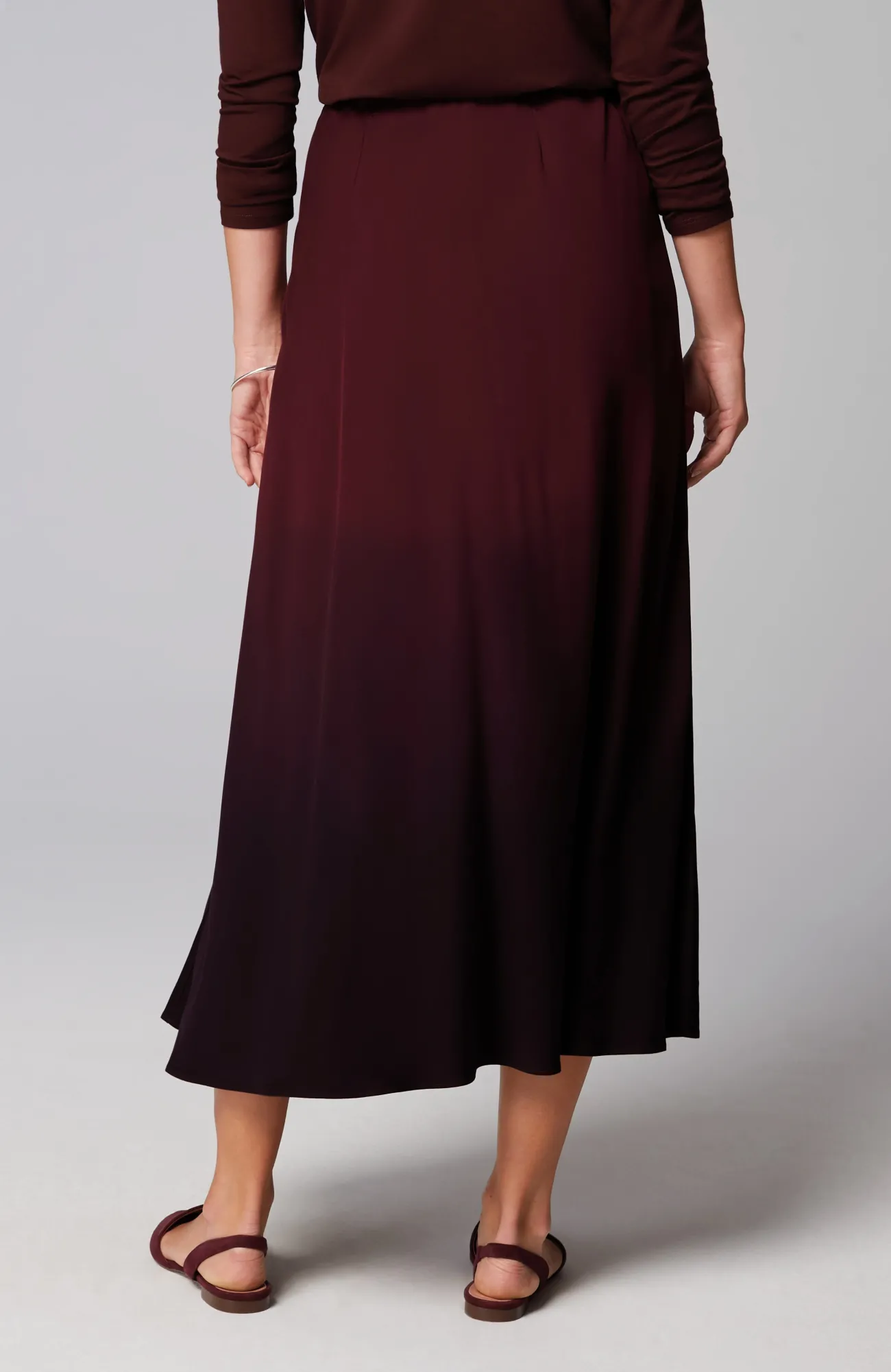 J.Jill Pure Jill Dip-Dyed A-Line Skirt Light Currant/black Violet Cheap