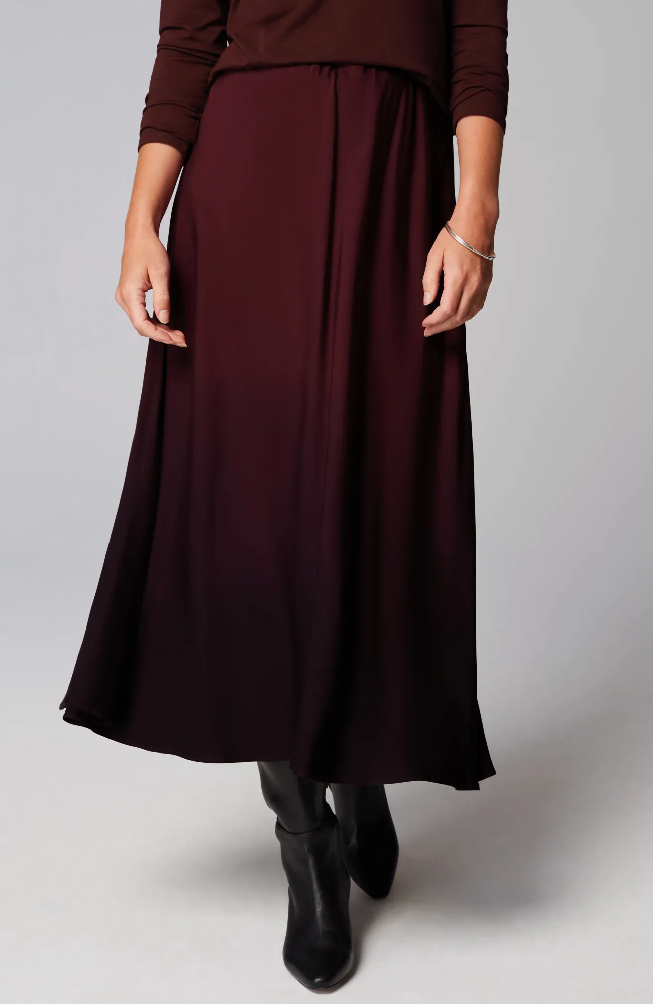 J.Jill Pure Jill Dip-Dyed A-Line Skirt Light Currant/black Violet Cheap