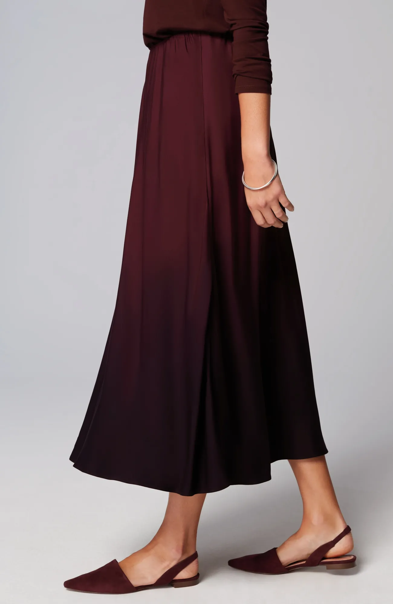 J.Jill Pure Jill Dip-Dyed A-Line Skirt Light Currant/black Violet Cheap