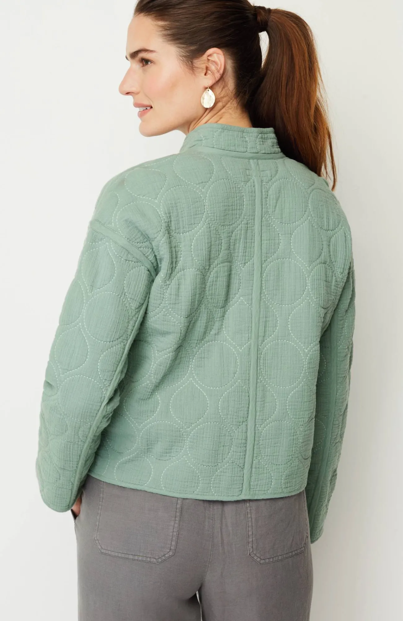 J.Jill Pure Jill Double-Gauze Quilted Jacket Succulent Shop