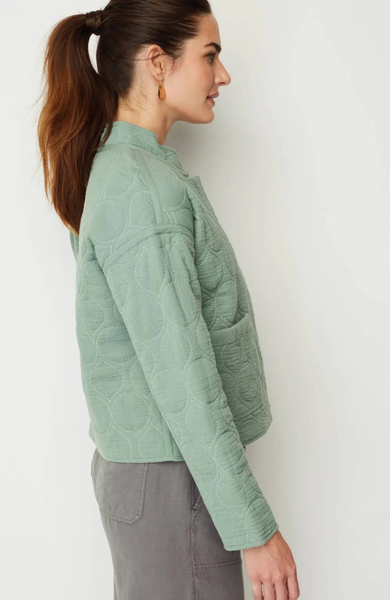 J.Jill Pure Jill Double-Gauze Quilted Jacket Succulent Shop