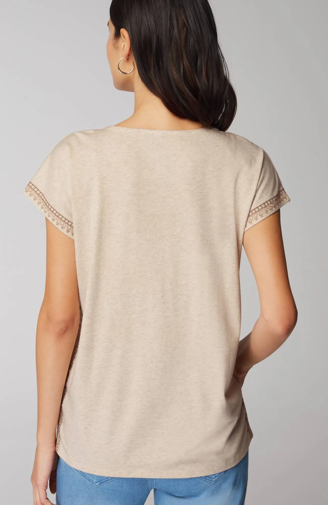 J.Jill Pure Jill Embroidered Round-Neck Tee Shop