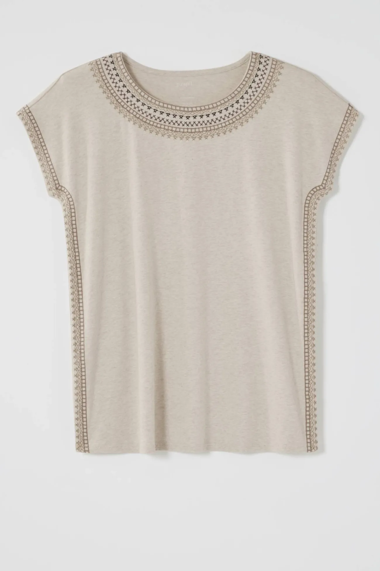 J.Jill Pure Jill Embroidered Round-Neck Tee Shop