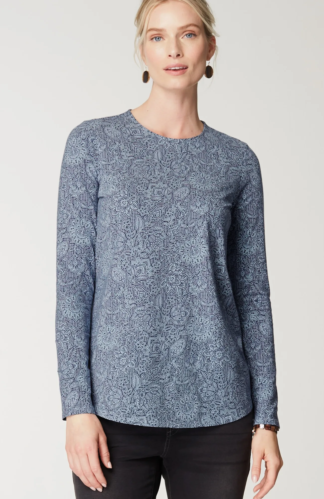 J.Jill Pure Jill Long-Sleeve Shirttail Tee New