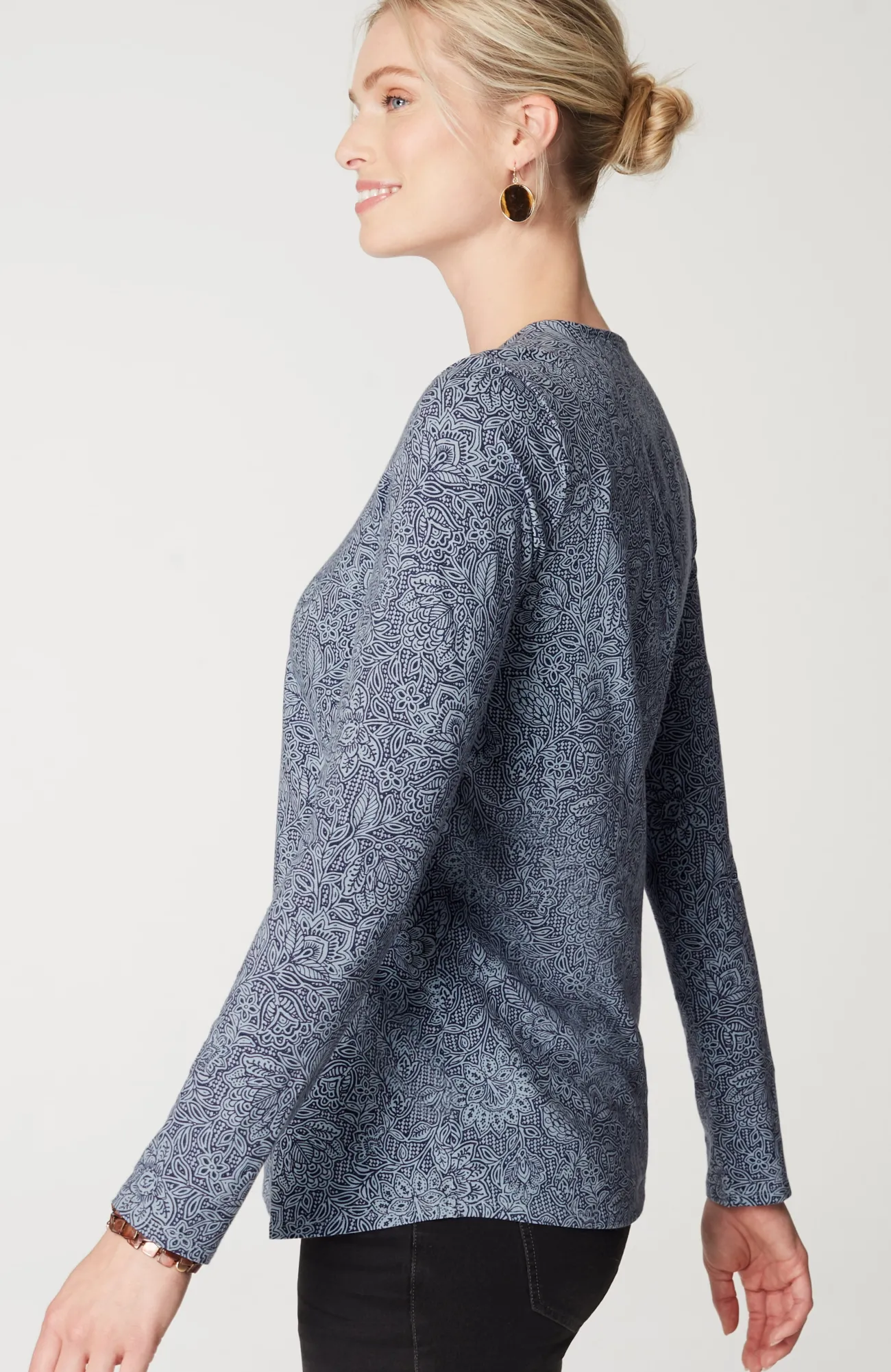 J.Jill Pure Jill Long-Sleeve Shirttail Tee New