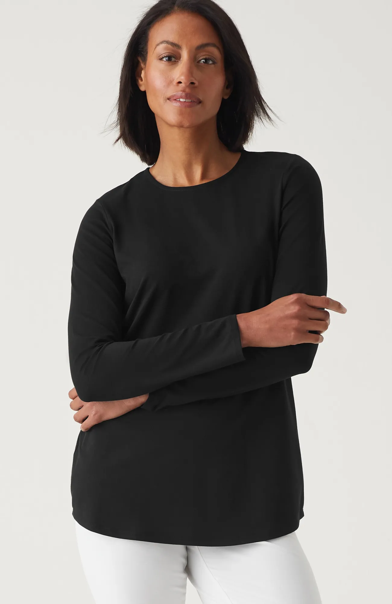 J.Jill Pure Jill Long-Sleeve Shirttail Tee New