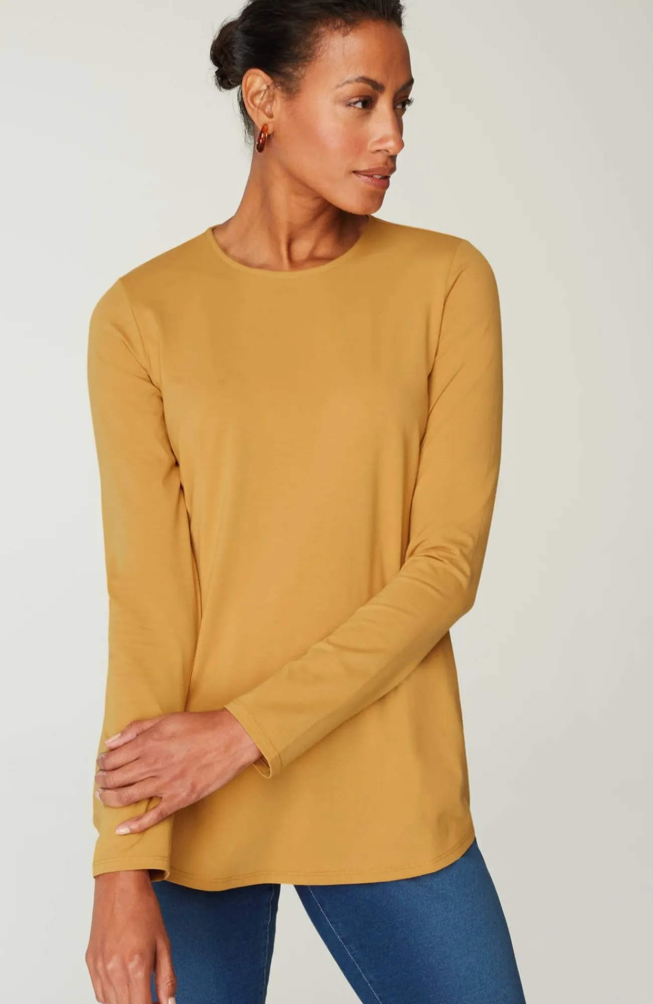 J.Jill Pure Jill Long-Sleeve Shirttail Tee New