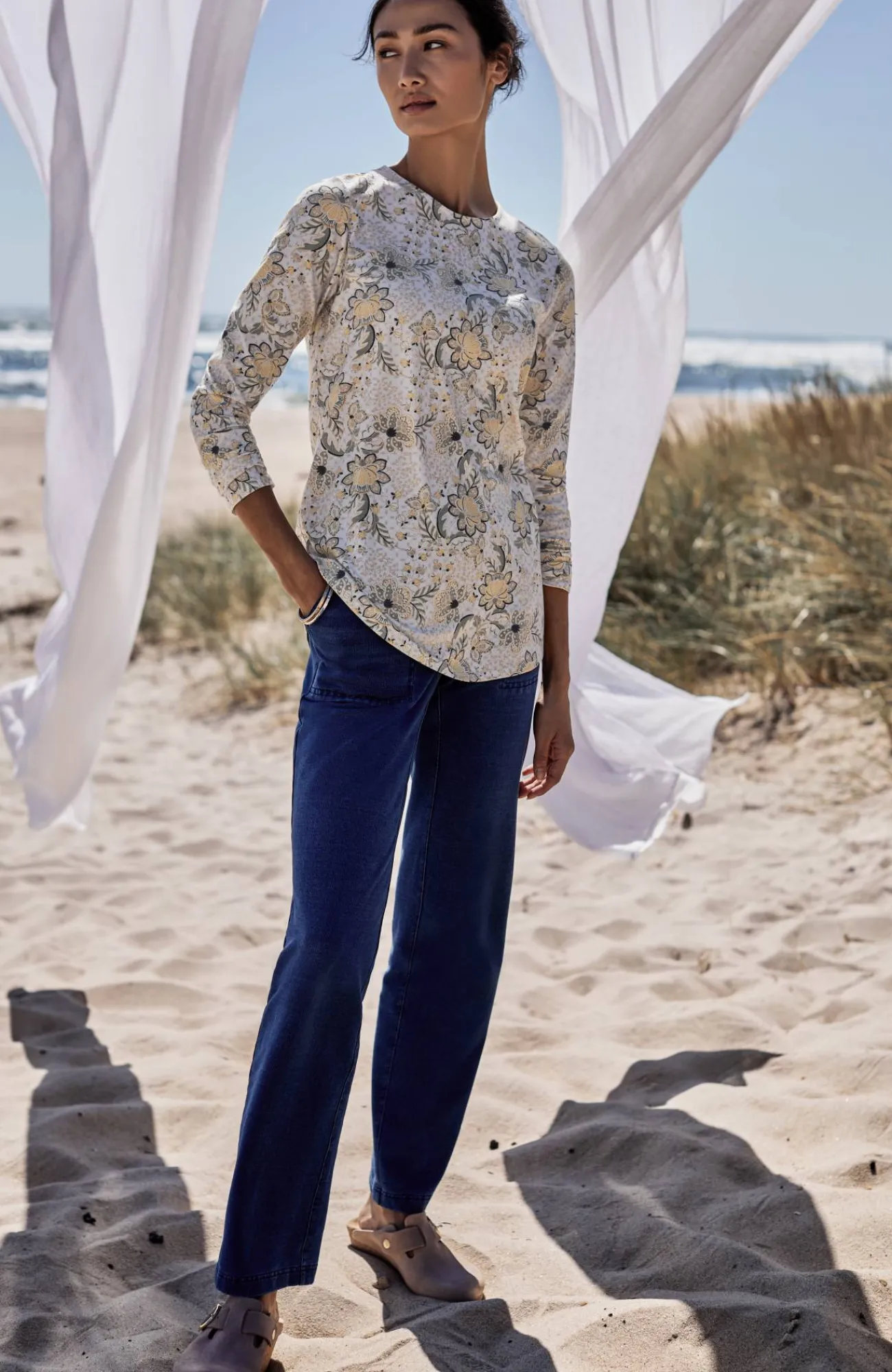 J.Jill Pure Jill Long-Sleeve Shirttail Tee New