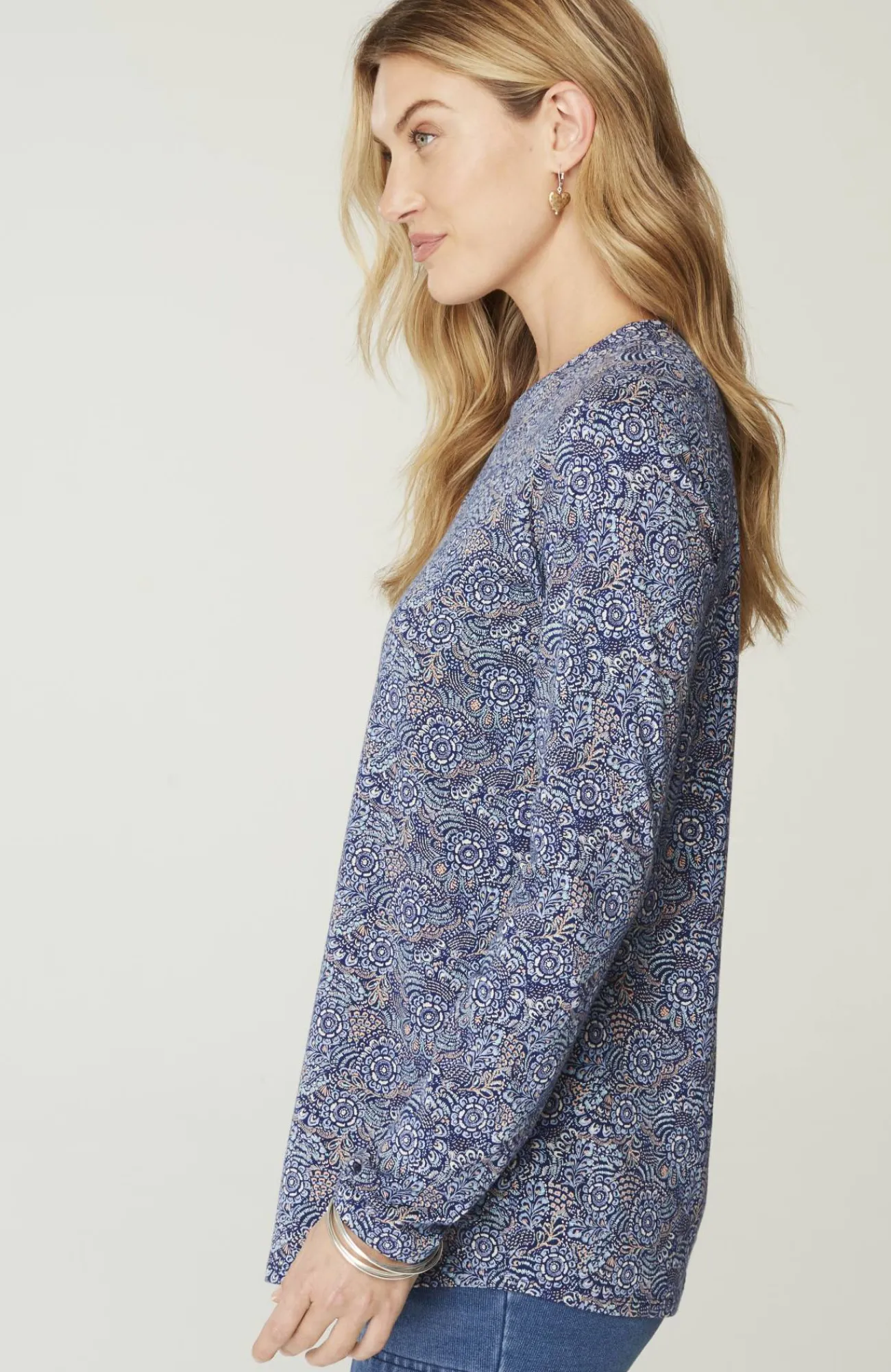 J.Jill Pure Jill Long-Sleeve Shirttail Tee New