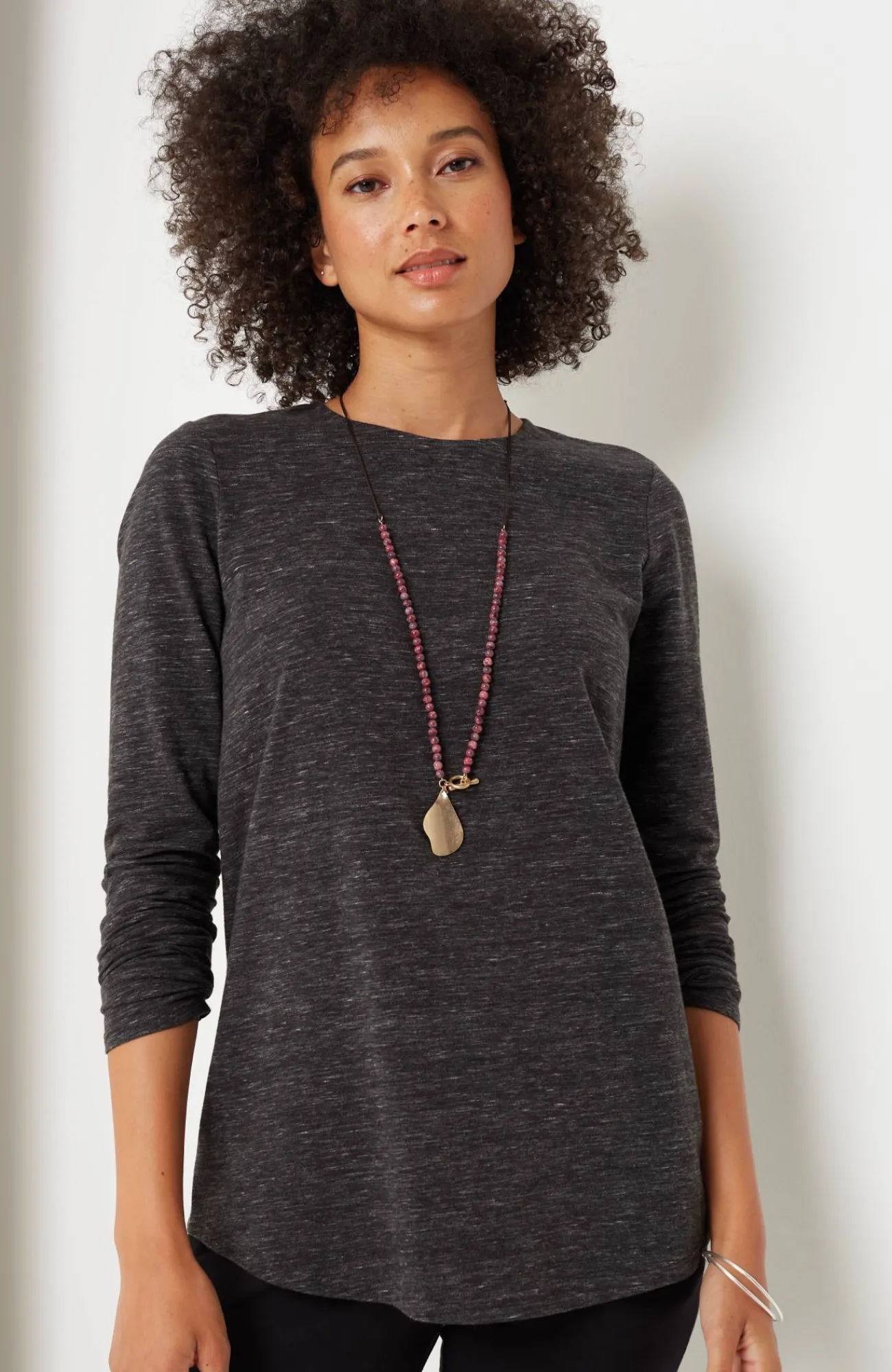J.Jill Pure Jill Long-Sleeve Shirttail Tee New
