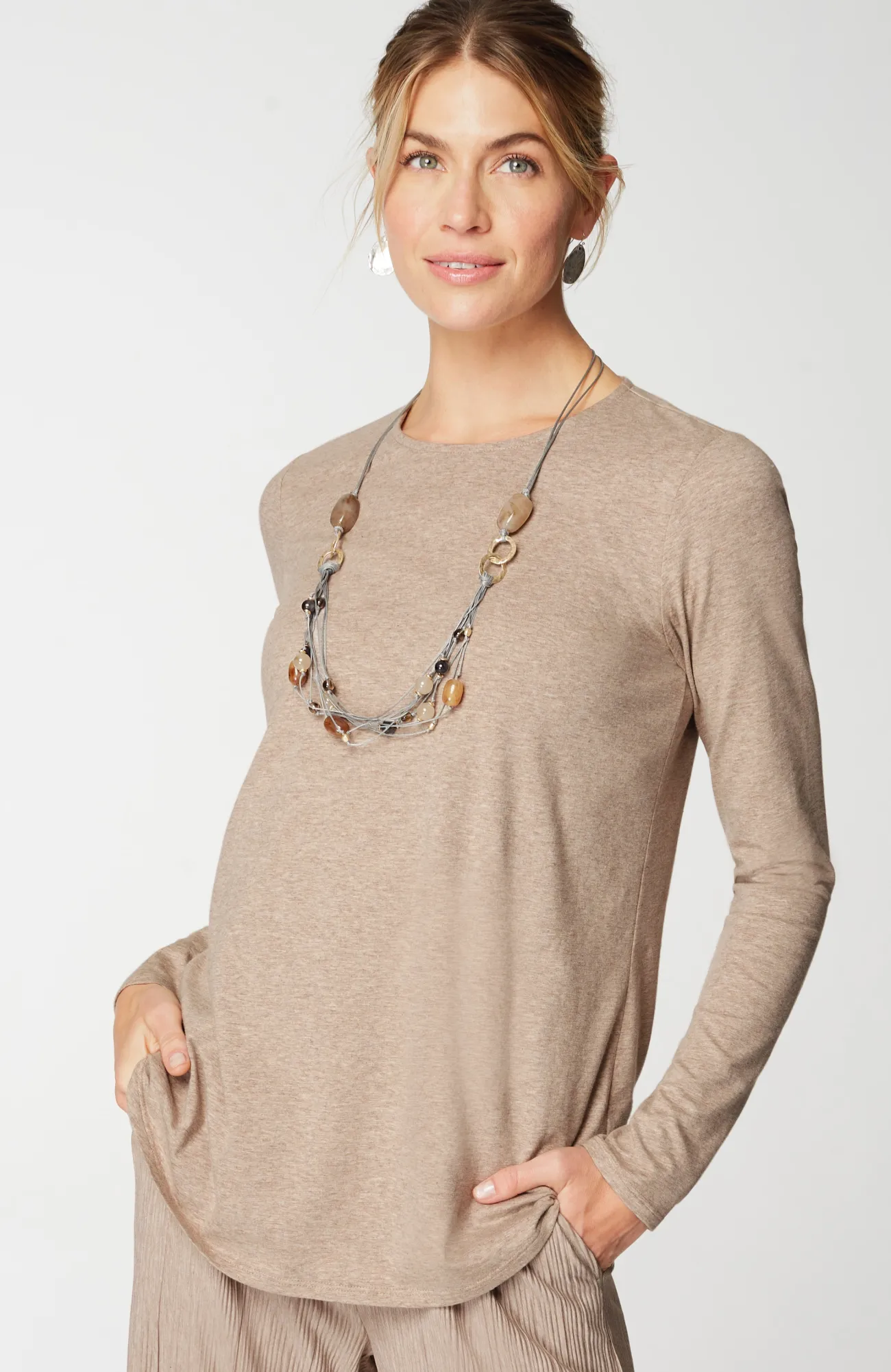 J.Jill Pure Jill Long-Sleeve Shirttail Tee New