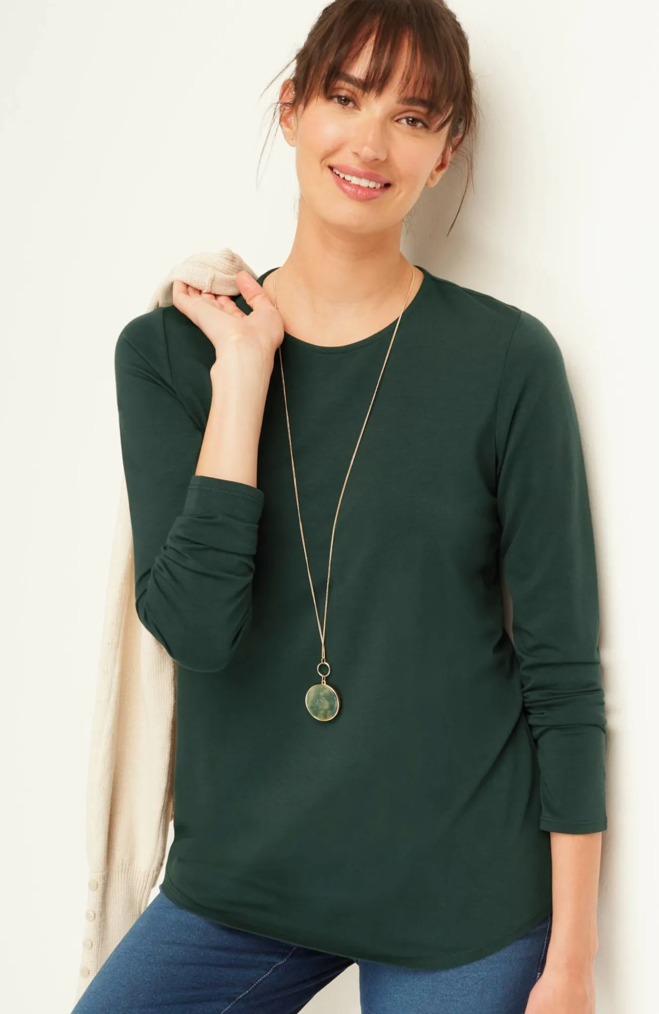 J.Jill Pure Jill Long-Sleeve Shirttail Tee New