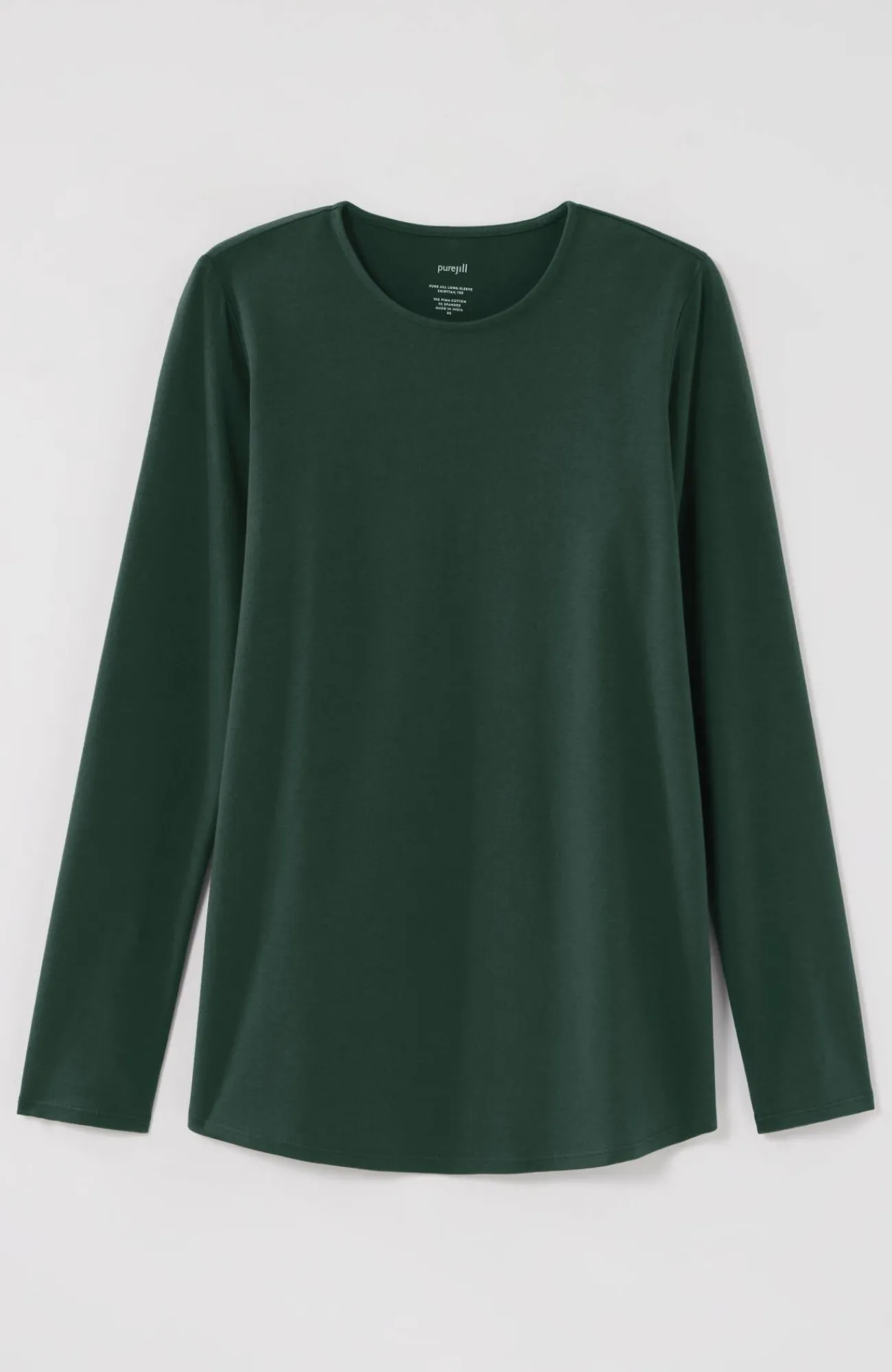 J.Jill Pure Jill Long-Sleeve Shirttail Tee New