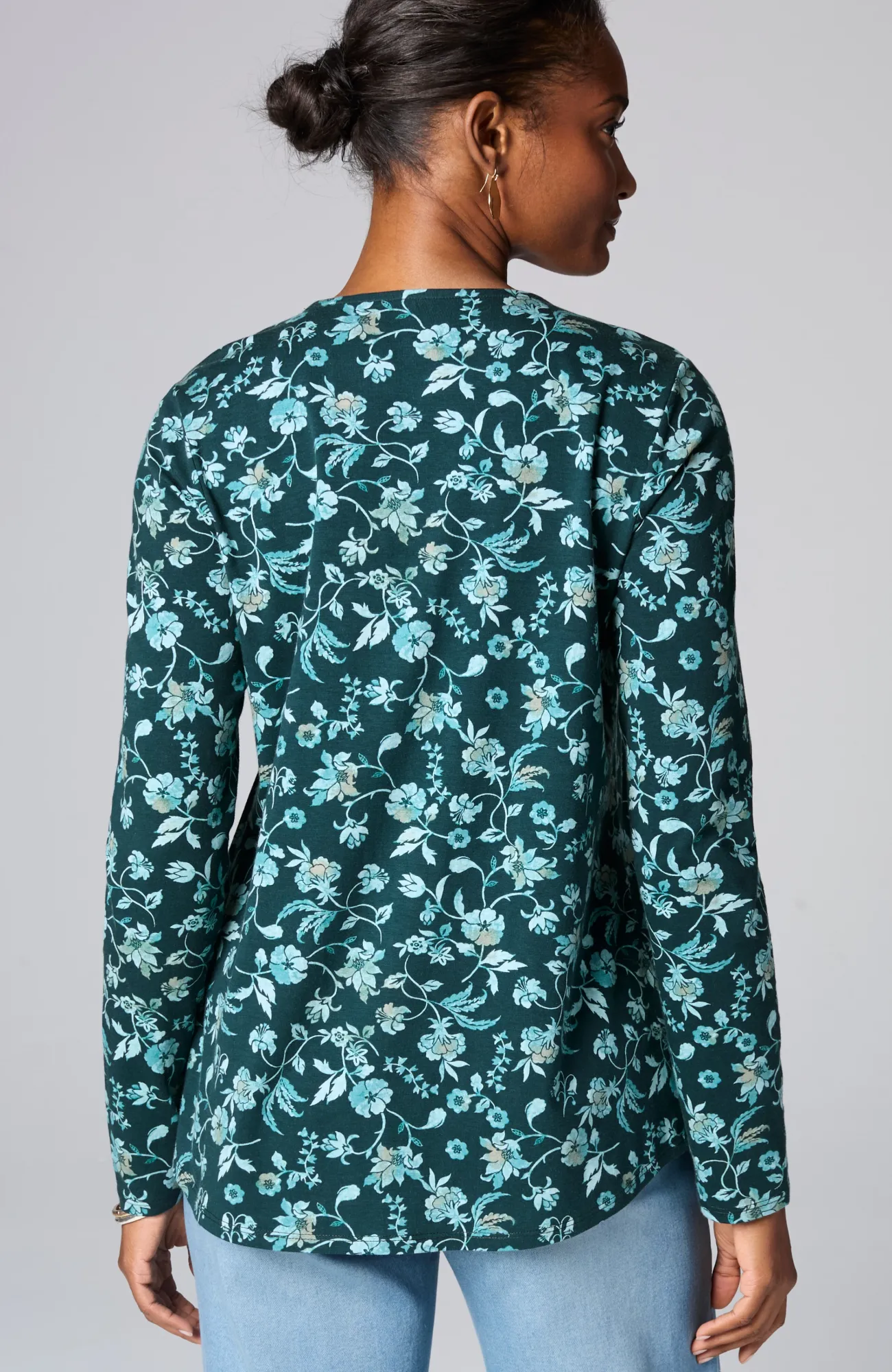 J.Jill Pure Jill Long-Sleeve Shirttail Tee New