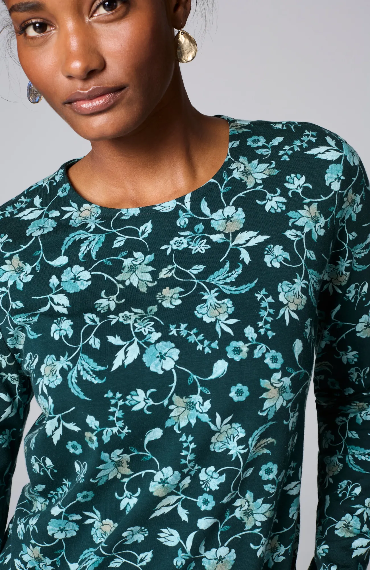 J.Jill Pure Jill Long-Sleeve Shirttail Tee New