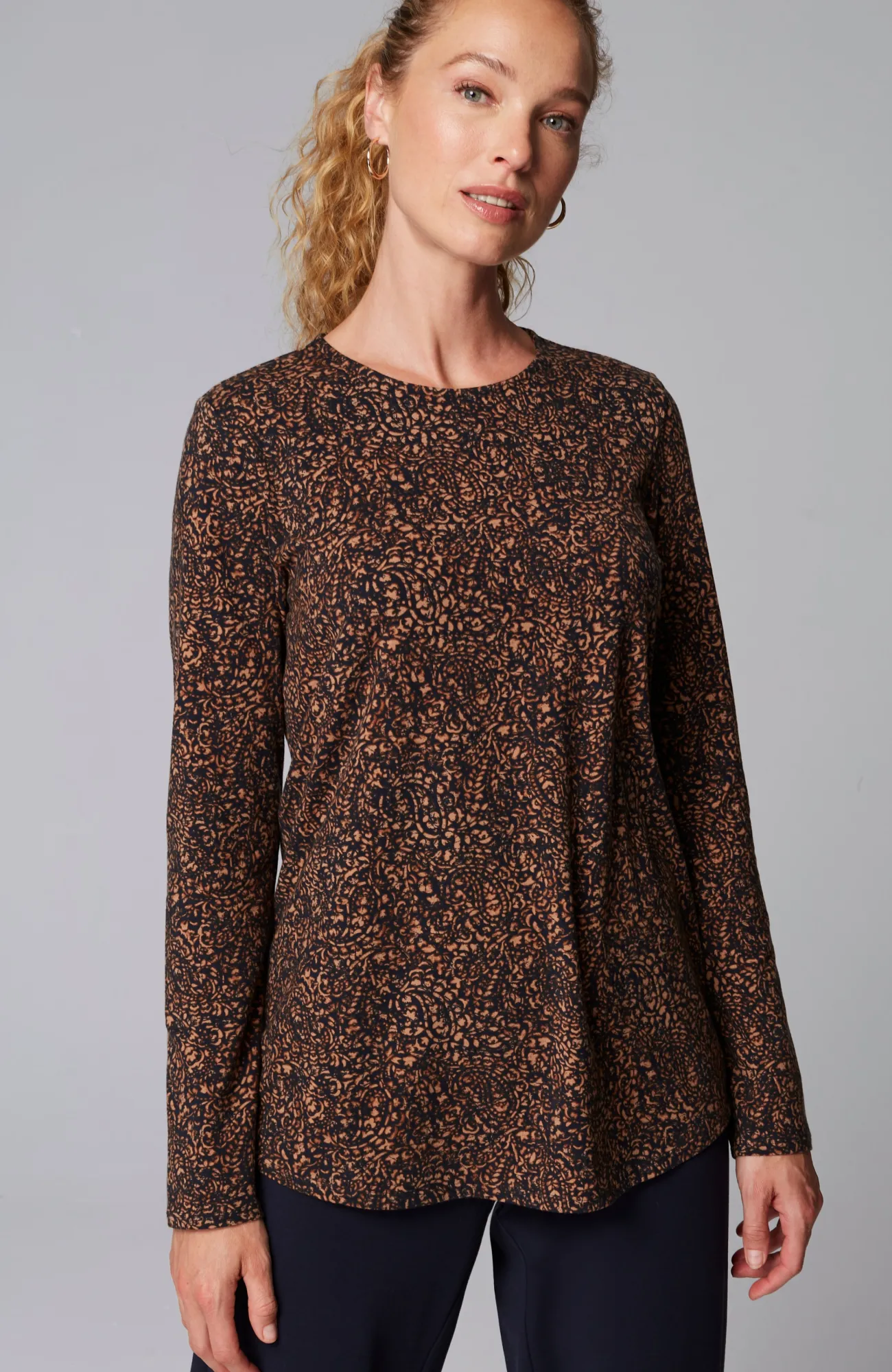 J.Jill Pure Jill Long-Sleeve Shirttail Tee New
