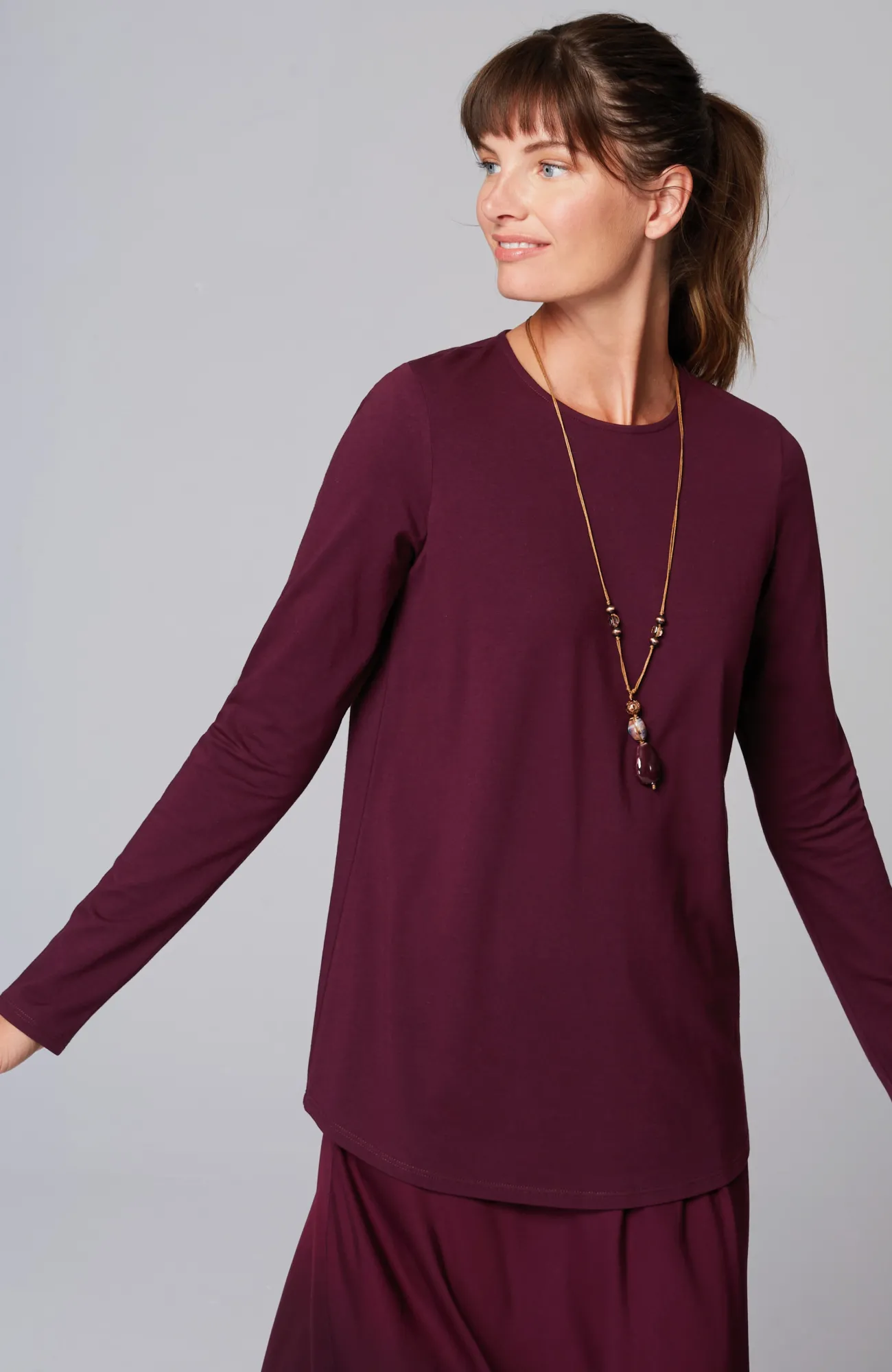 J.Jill Pure Jill Long-Sleeve Shirttail Tee New