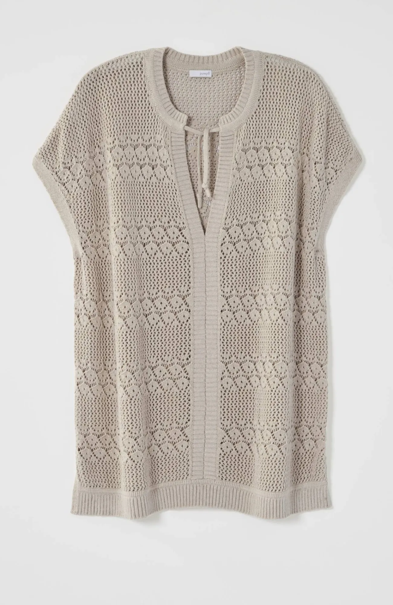J.Jill Pure Jill Open-Textured Sweater Moonbeam Multi Discount