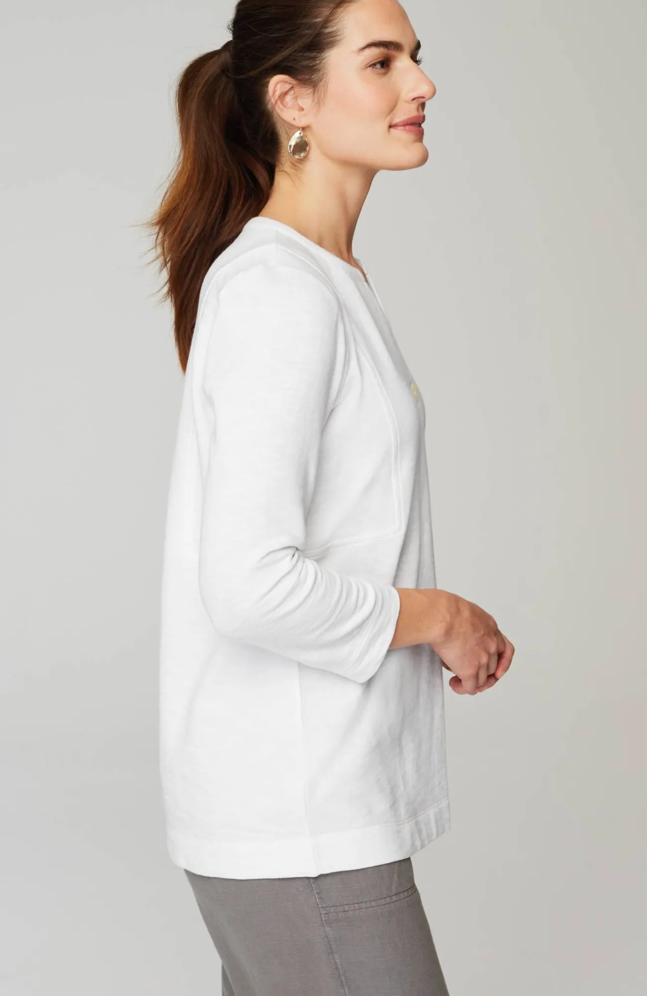 J.Jill Pure Jill Organically Grown Cotton Buttoned Top Online