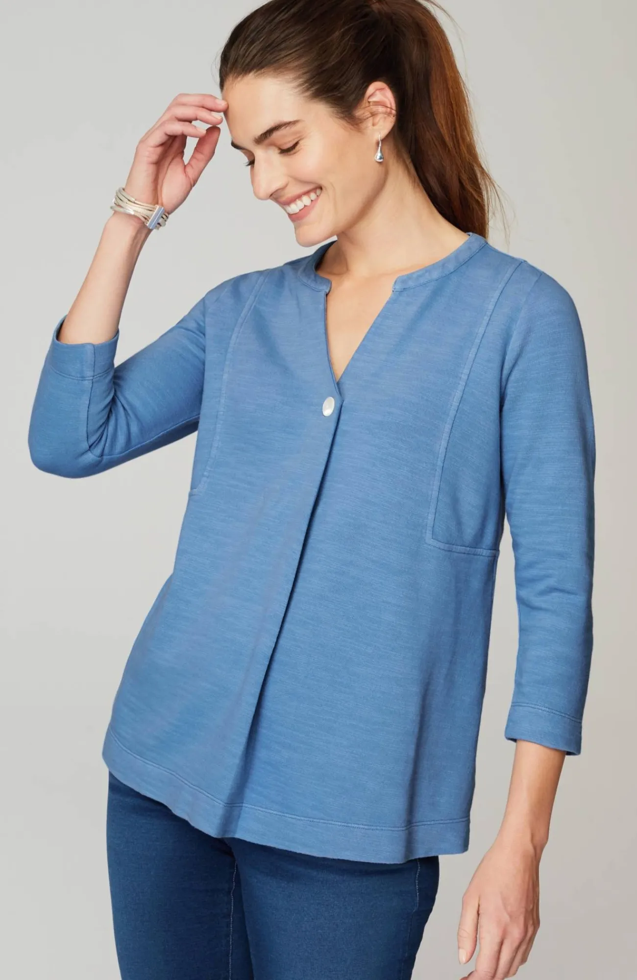 J.Jill Pure Jill Organically Grown Cotton Buttoned Top Online