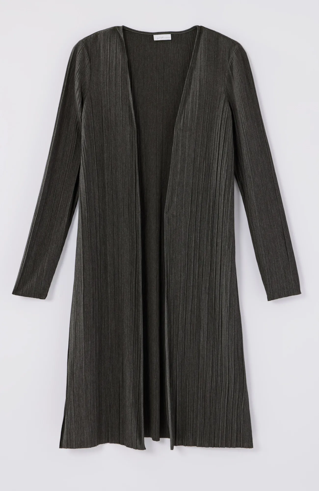 J.Jill Pure Jill Pleated Knit Duster Dark Charcoal Heather Store