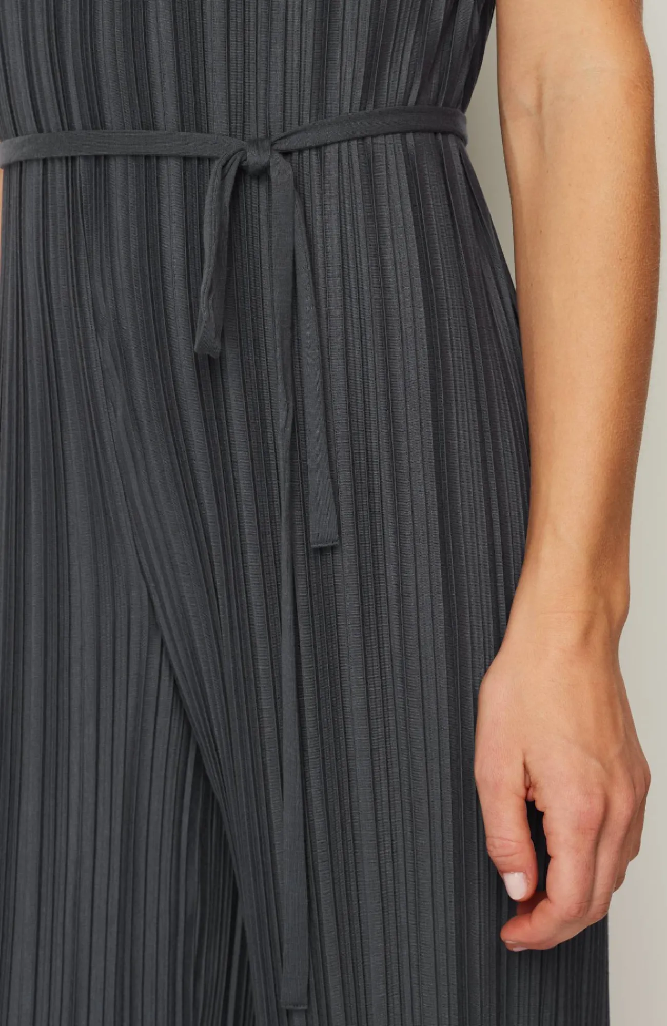 J.Jill Pure Jill Pleated Knit Jumpsuit Black Pearl New