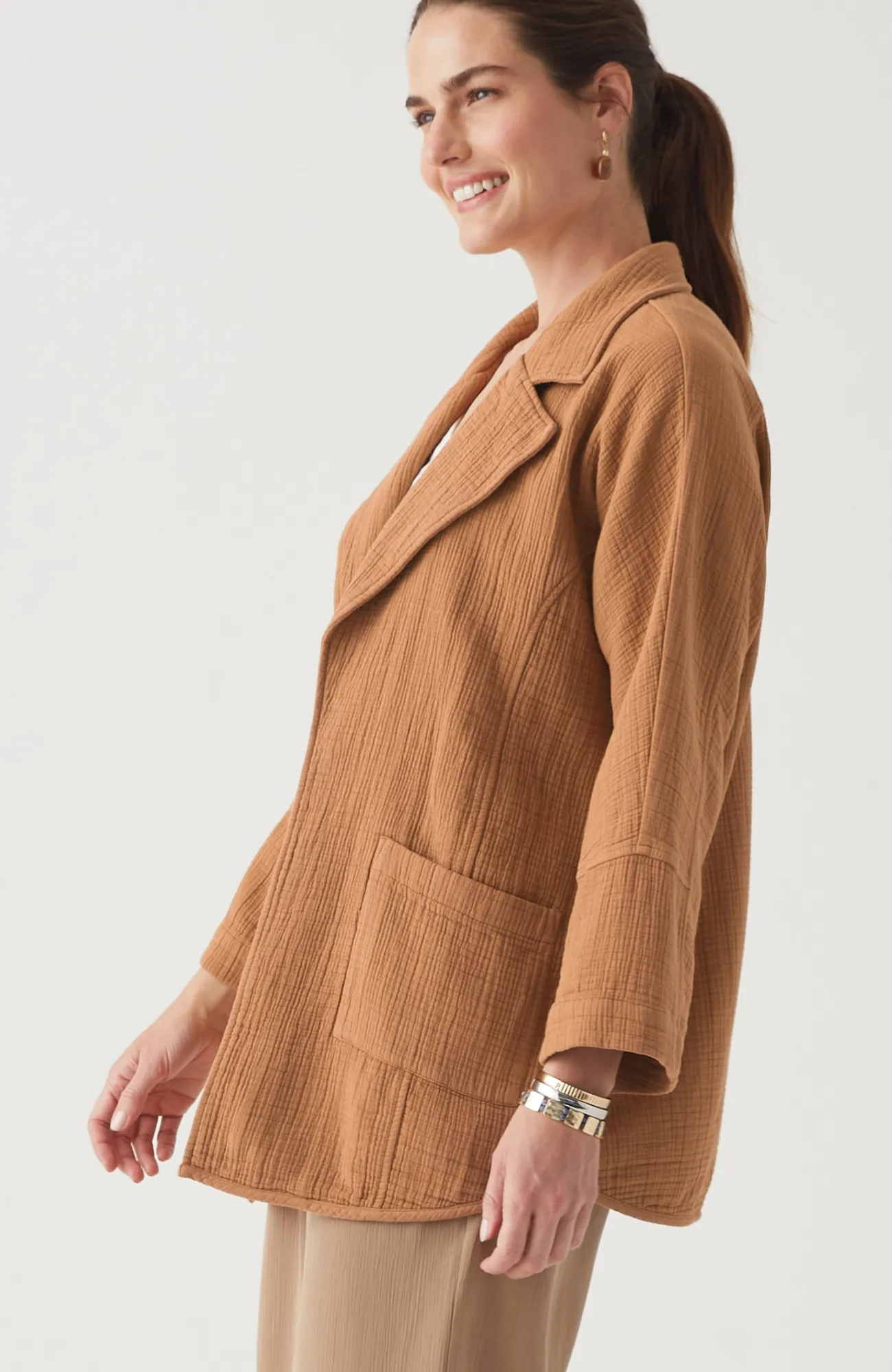 J.Jill Pure Jill Relaxed Gauze Blazer Best